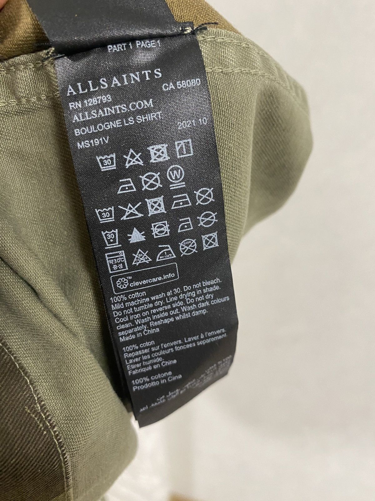 Allsaints AllSaints Military Overshirt Camo M-90 Style Shirt Size: L Size US L / EU 52-54 / 3 - 6 Thumbnail