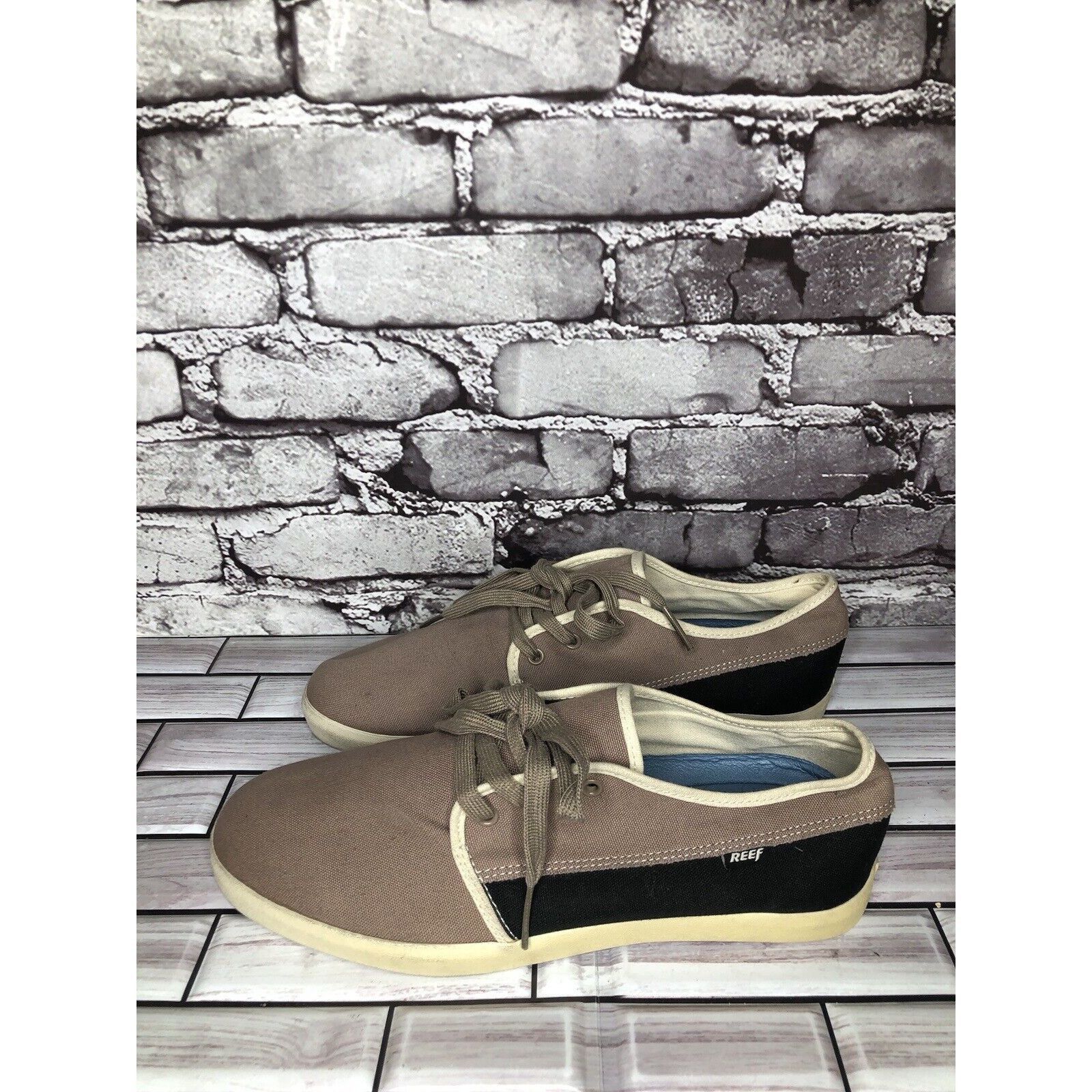 REEF REEF RF-003002 SEA CAPTAIN Gray Canvas Fabric Lace Up Casual Size US 10 / EU 43 - 17 Thumbnail