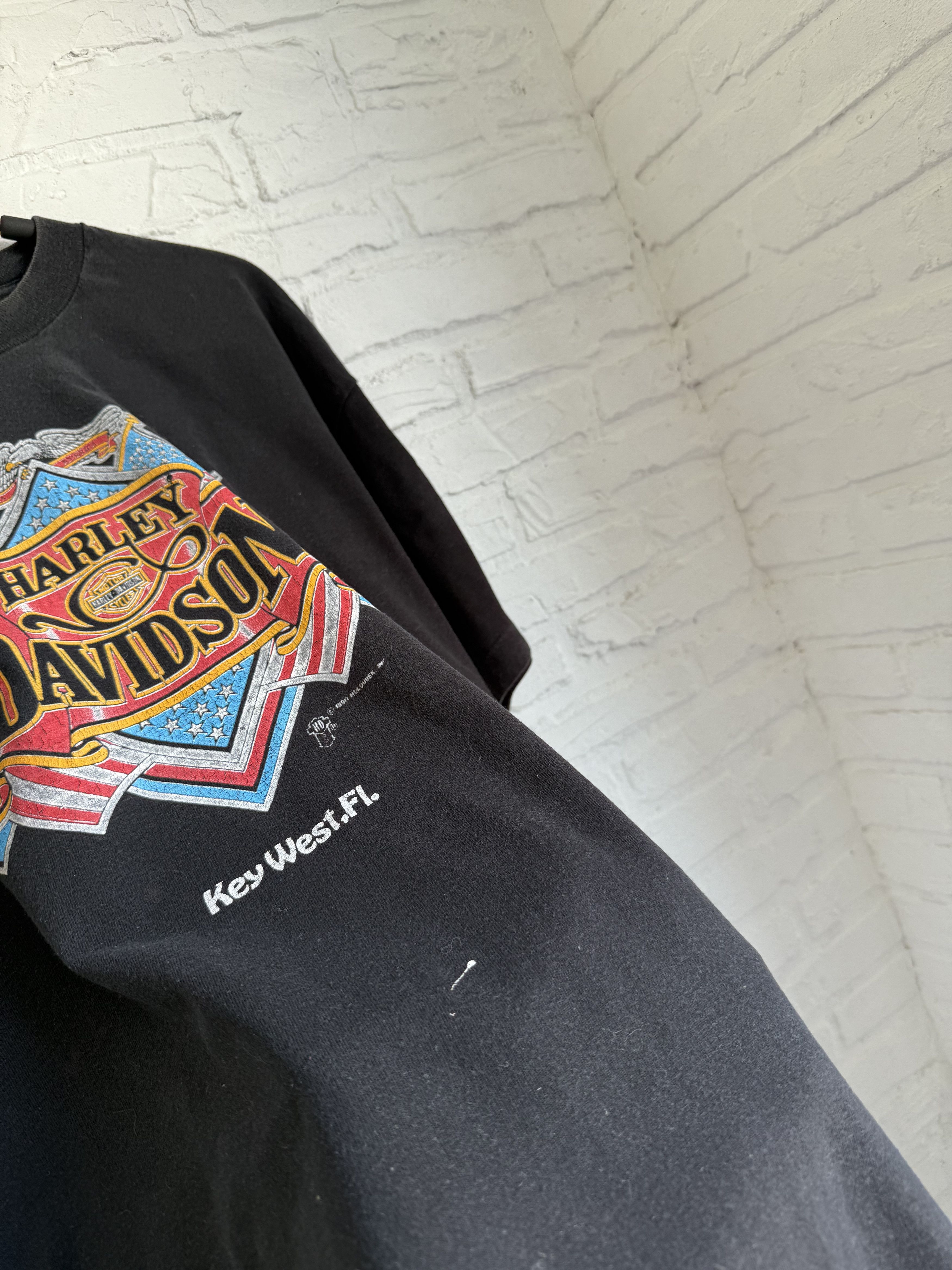 Harley Davidson Vintage 90s 1990 Harley Davidson Holoubek t-shirt Size US XXL / EU 58 / 5 - 7 Thumbnail
