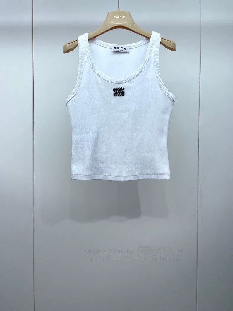 Miu Miu Miu Miu Size XS Beaded letter vest Size XS / US 0-2 / IT 36-38 - 1 Thumbnail