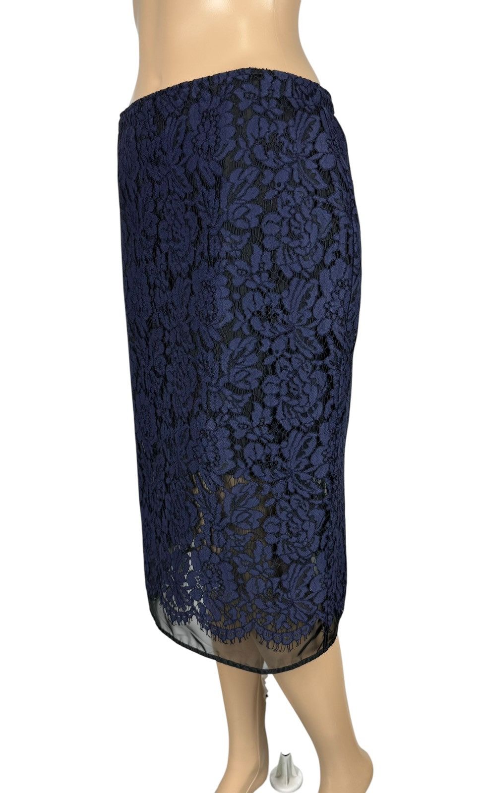 MSGM MSGM Skirt Knee-Length Lace Embroidery Floral Wool Polyester Size 27" / US 4 / IT 40 - 4 Thumbnail