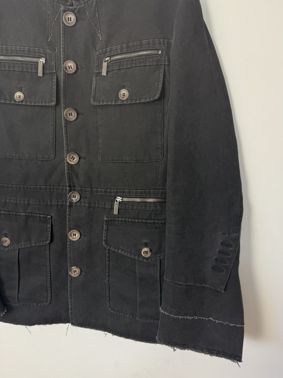 John Galliano Archive John Galliano Black Light Cotton Military Jacket Size US M / EU 48-50 / 2 - 8 Thumbnail