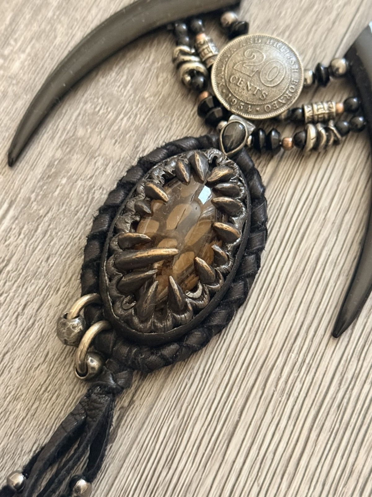 14th Addiction 14th Addiction Claw Fang Beaded Necklace Size ONE SIZE - 3 Thumbnail