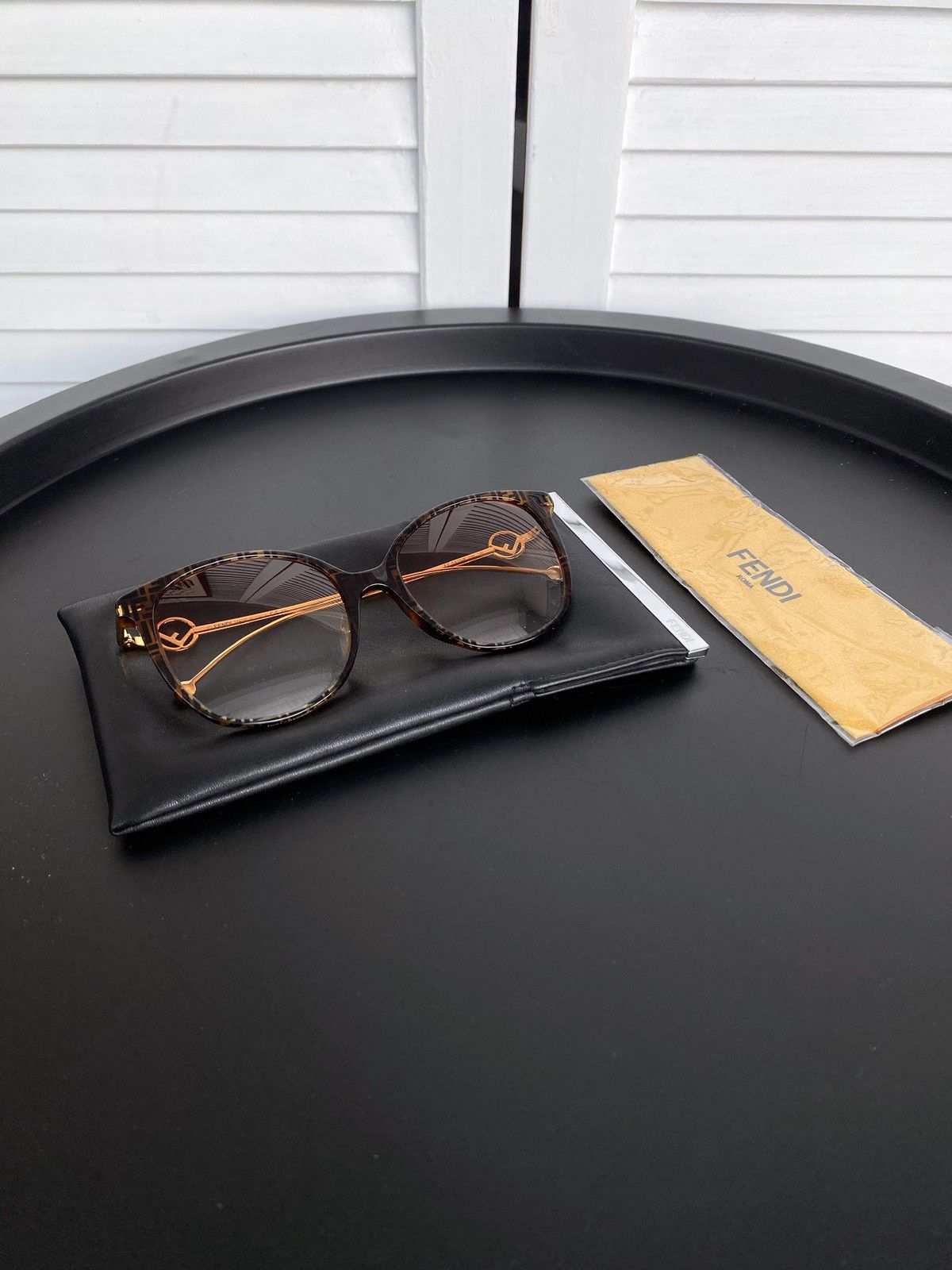 Fendi Fendi Eyeglasses Dark Havana FF0425/F086 140 Optical Glasses Size ONE SIZE - 7 Thumbnail