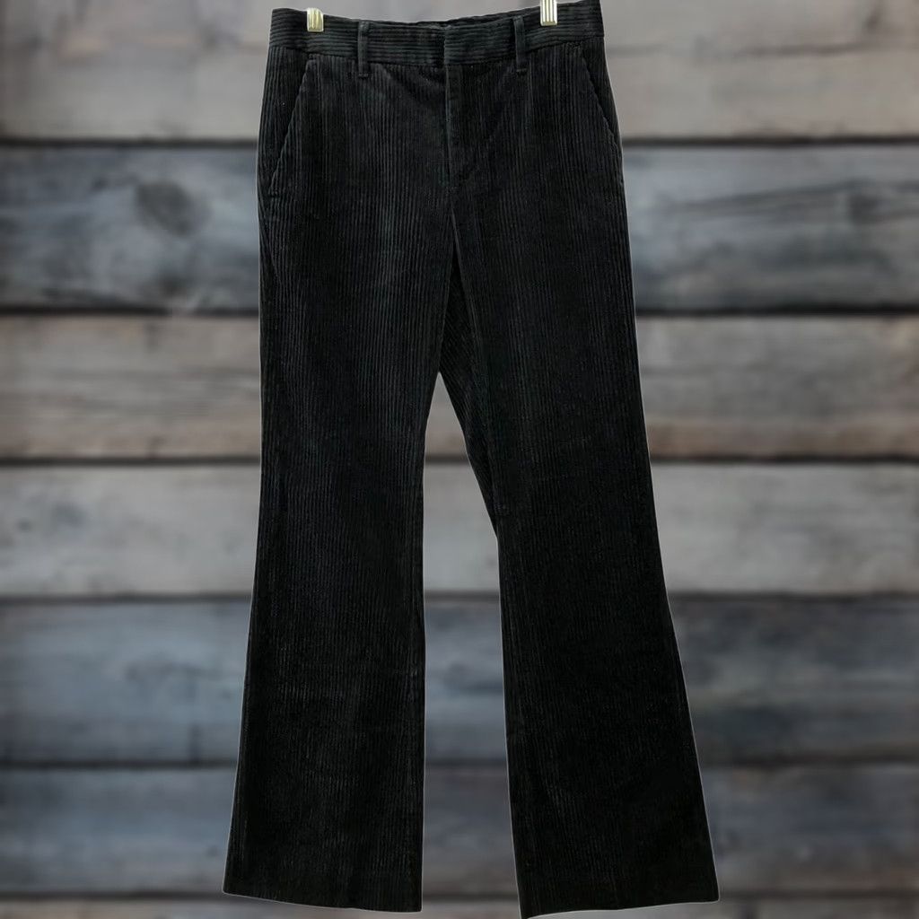 Banana Republic VINTAGE Banana Republic High Rise Boot Cut Corduroy Pants Womens 0 Black Cotton Size 25" / US 0 / IT 36 - 1 Thumbnail