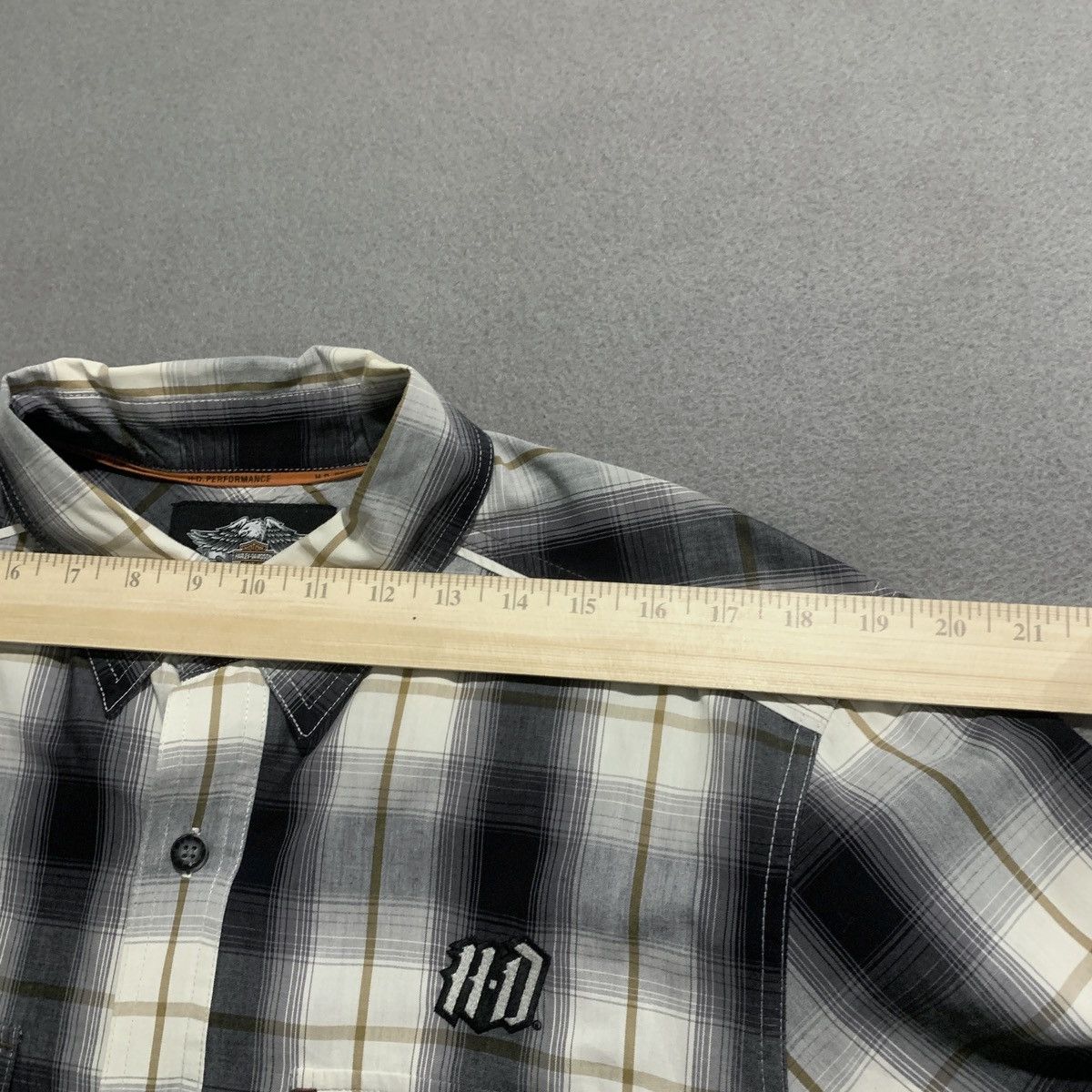 Harley Davidson Harley Davidson Plaid Camp Shirt Grey Large Embroidered SS Size US L / EU 52-54 / 3 - 15 Thumbnail