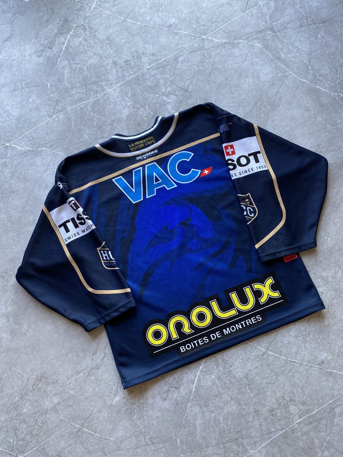 Vintage Vintage HC La Chaux-de-Fonds 2012-2013 Home Hockey Jersey Size US XXS / EU 40 - 14 Thumbnail