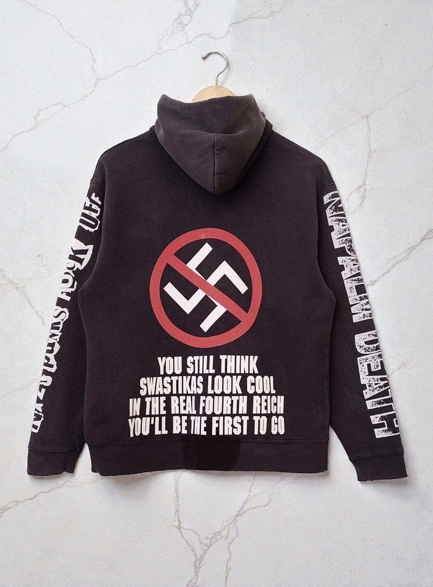 Band Tees Napalm Death Nazi Punks F Off Vintage Official Y2K Hoodie Size US M / EU 48-50 / 2 - 2 Thumbnail