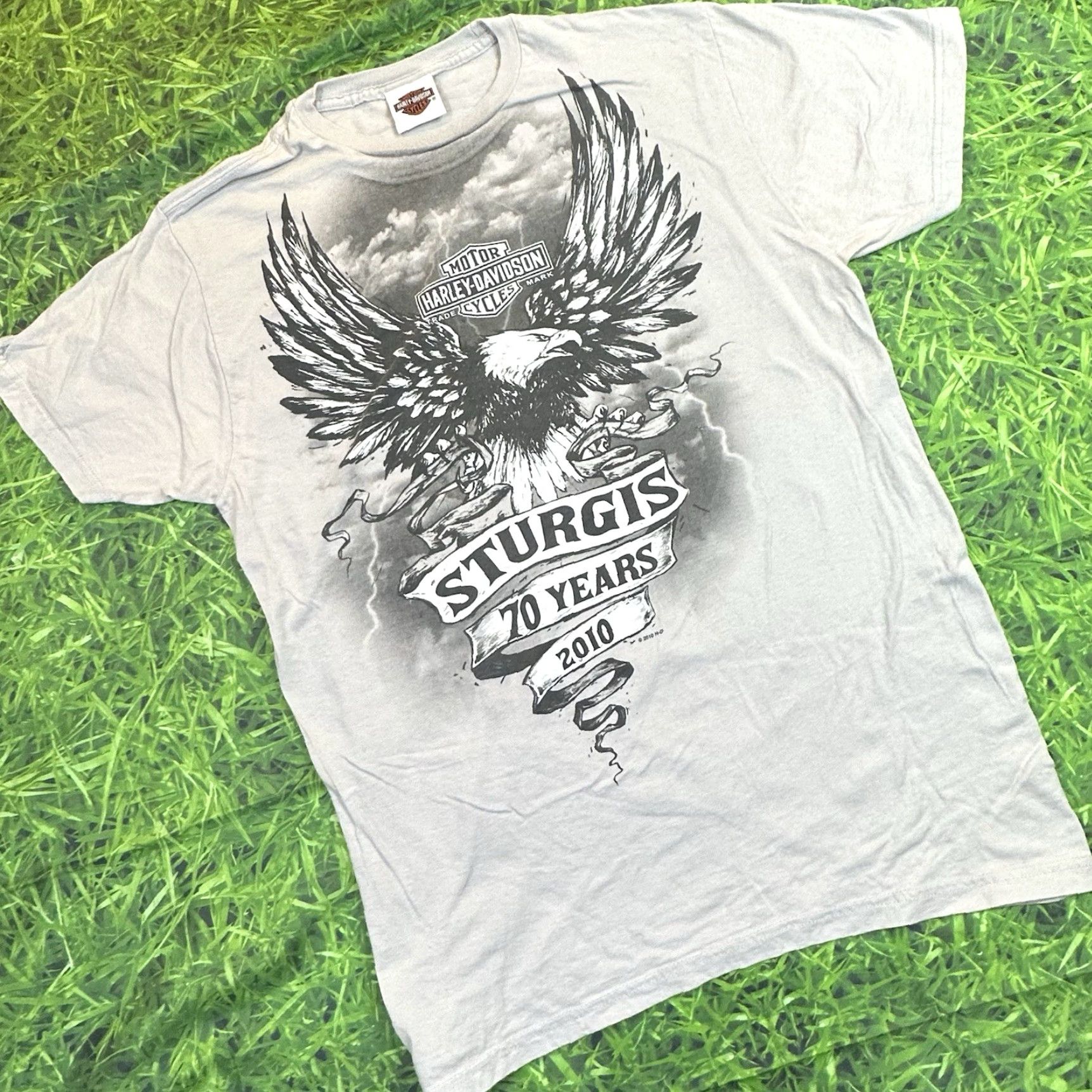 Harley Davidson Harley-Davidson Sturgis 70 Years Eagle Wings Up Storm Y2K Tee Shirt Men's 2XL Size US XXL / EU 58 / 5 - 2 Thumbnail