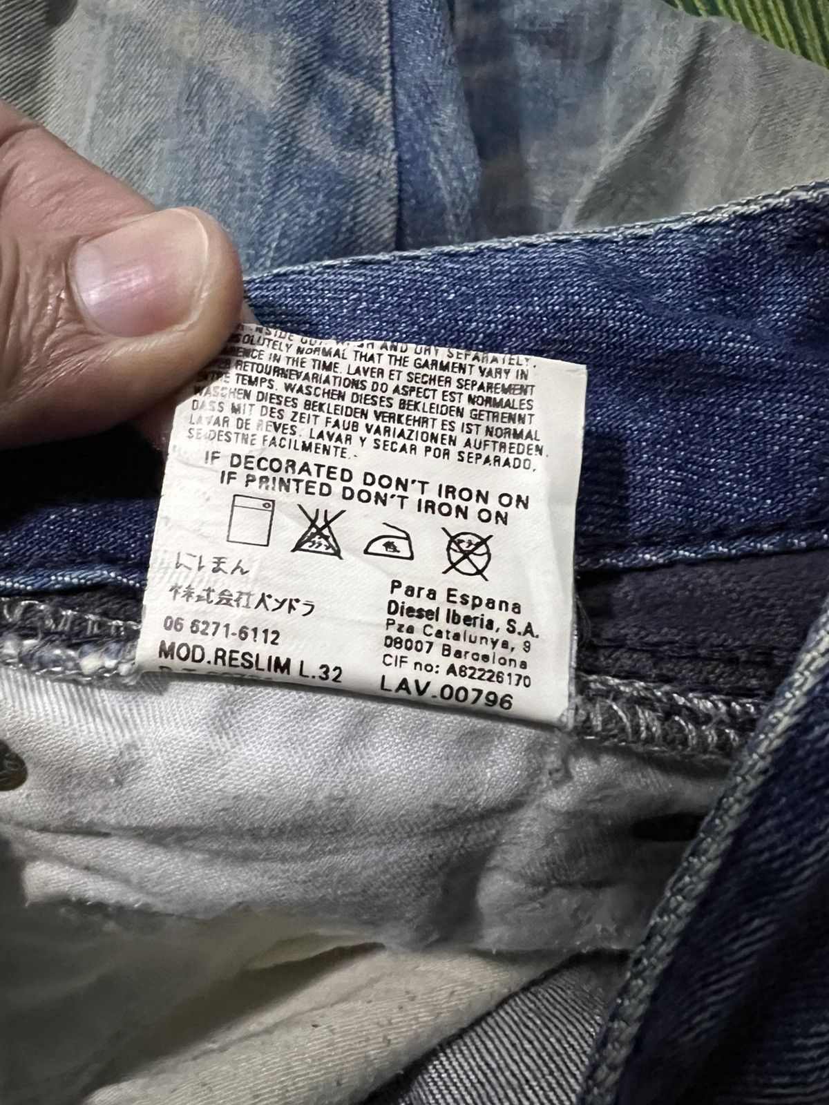Diesel × If Six Was Nine × Le Grande Bleu (L.G.B.) 💥Baggy💥Diesel Industry Mud Wash Distress Jeans Size US 31 - 20 Thumbnail