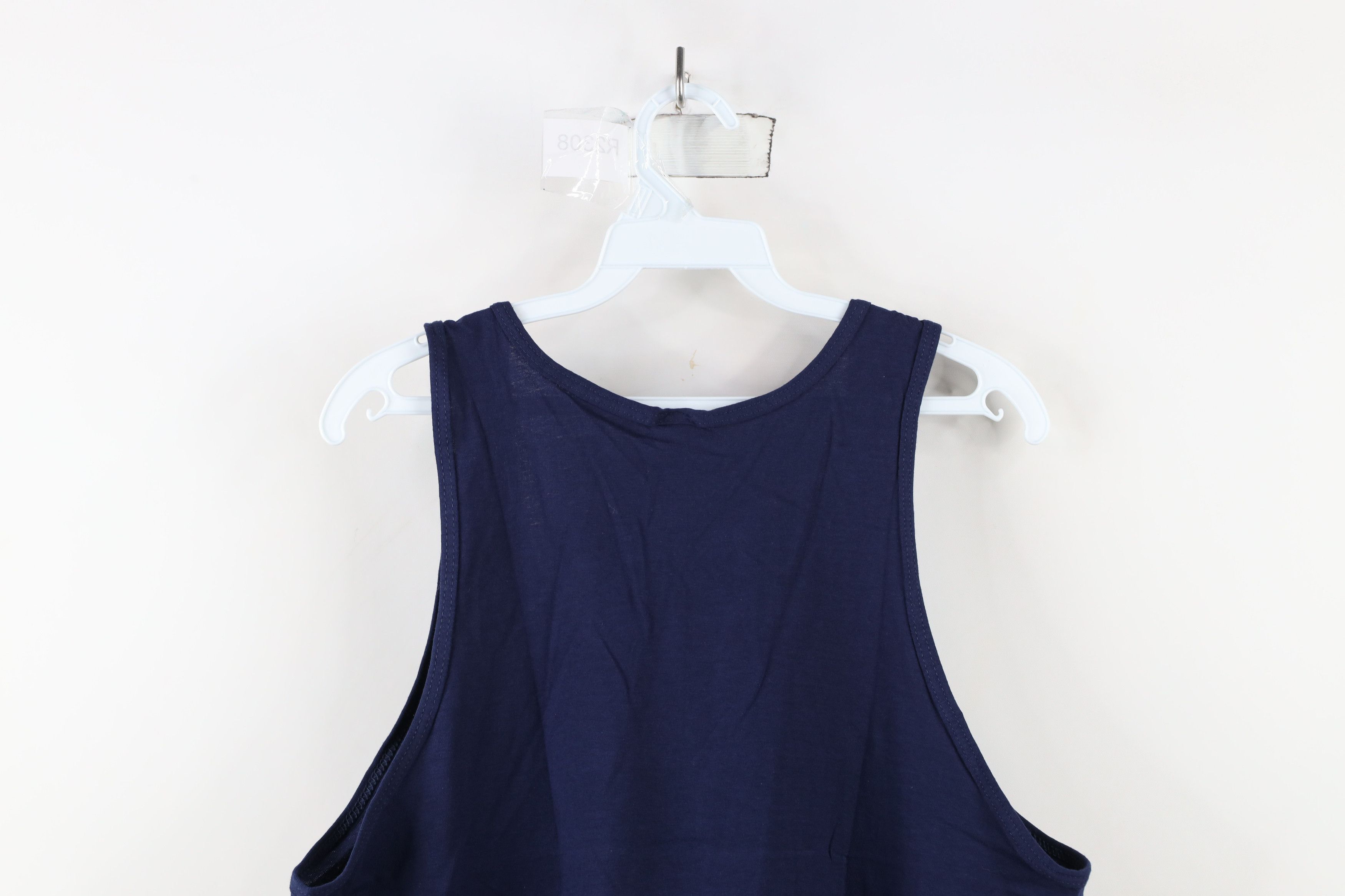 Vintage Vintage 90s Streetwear Cotton Tank Top T-Shirt Navy Blue Size US L / EU 52-54 / 3 - 7 Thumbnail