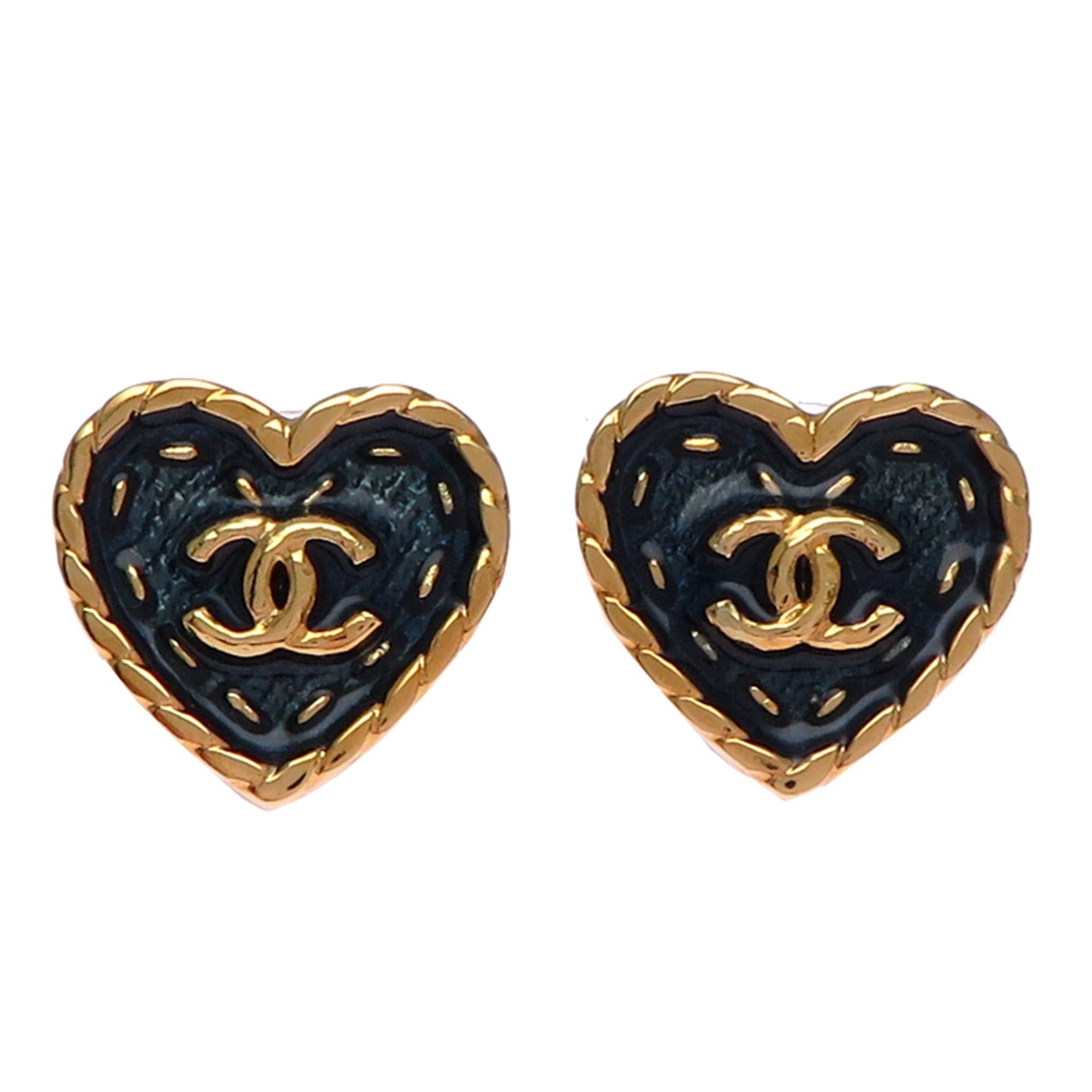 Chanel Chanel Coco Mark Heart Women's Earrings ABC742 GP Size ONE SIZE - 1 Thumbnail