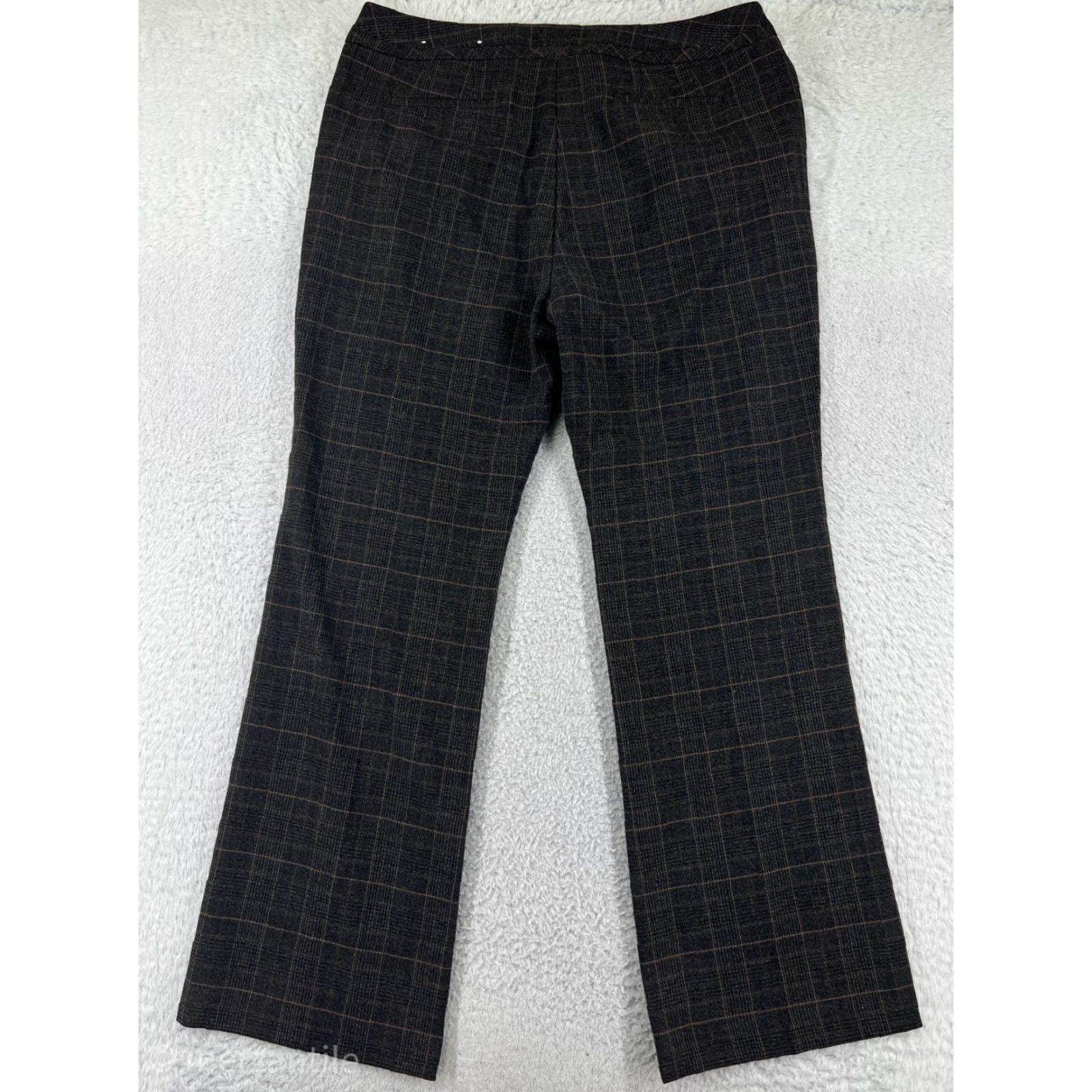 Ellen Tracy Ellen Tracy Pants Womens 14 Gray Plaid Polyester Blend Stretch Pockets Shirt/Category: Pants Size 36" / US 14 / IT 50 - 2 Thumbnail