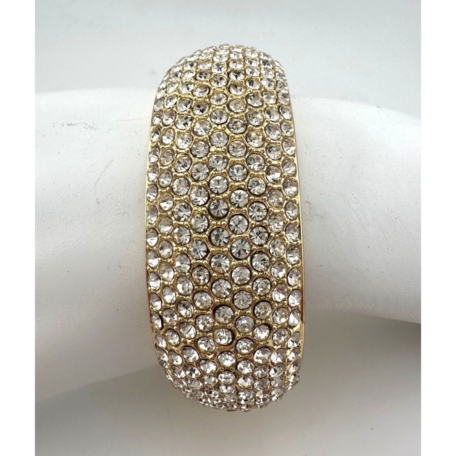 Other Wide Rhinestone Bangle Bracelet Size ONE SIZE - 1 Thumbnail