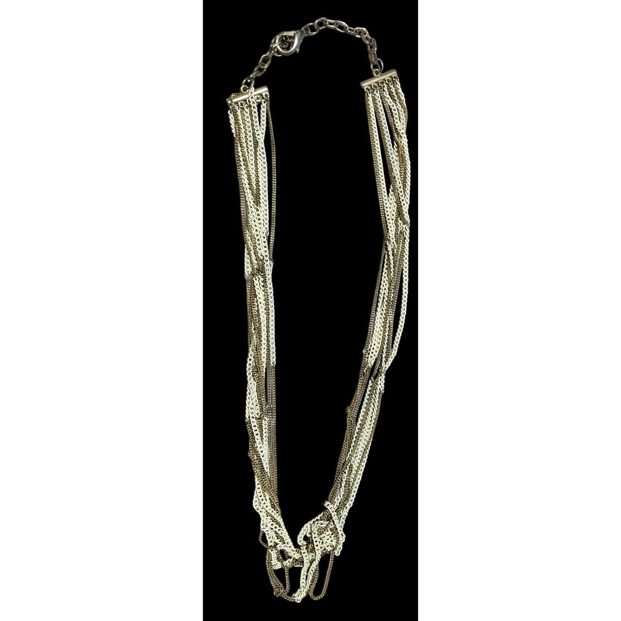 Other Gold And White Multilayer Chain Necklace Size ONE SIZE - 1 Thumbnail