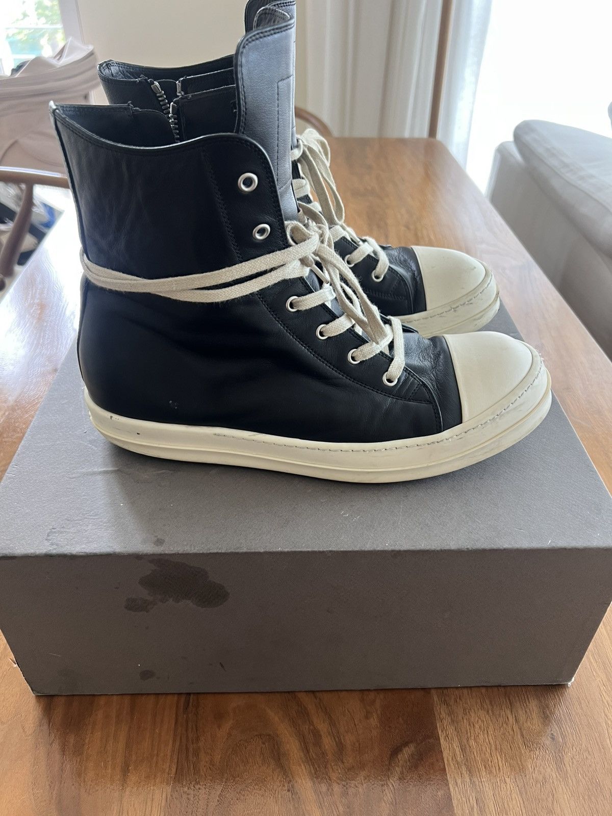 Rick Owens SS23 'EDFU' Transparent Leather Ramones (45) | Grailed