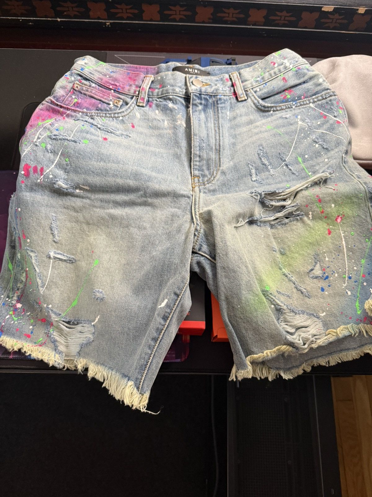 Other AMIRI paint splatter, multicolor, jean shorts Size US 31 - 1 Thumbnail