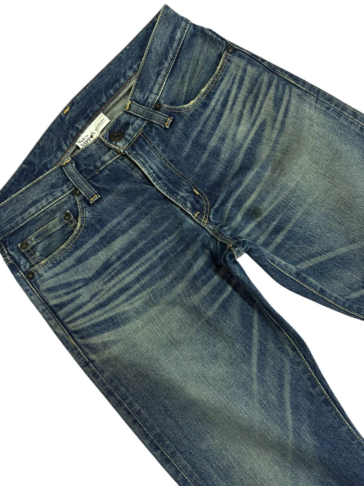 Japanese Brand × Vintage 90s Vtg Back Number Faded Blue Washed Jeans Size US 30 / EU 46 - 3 Thumbnail
