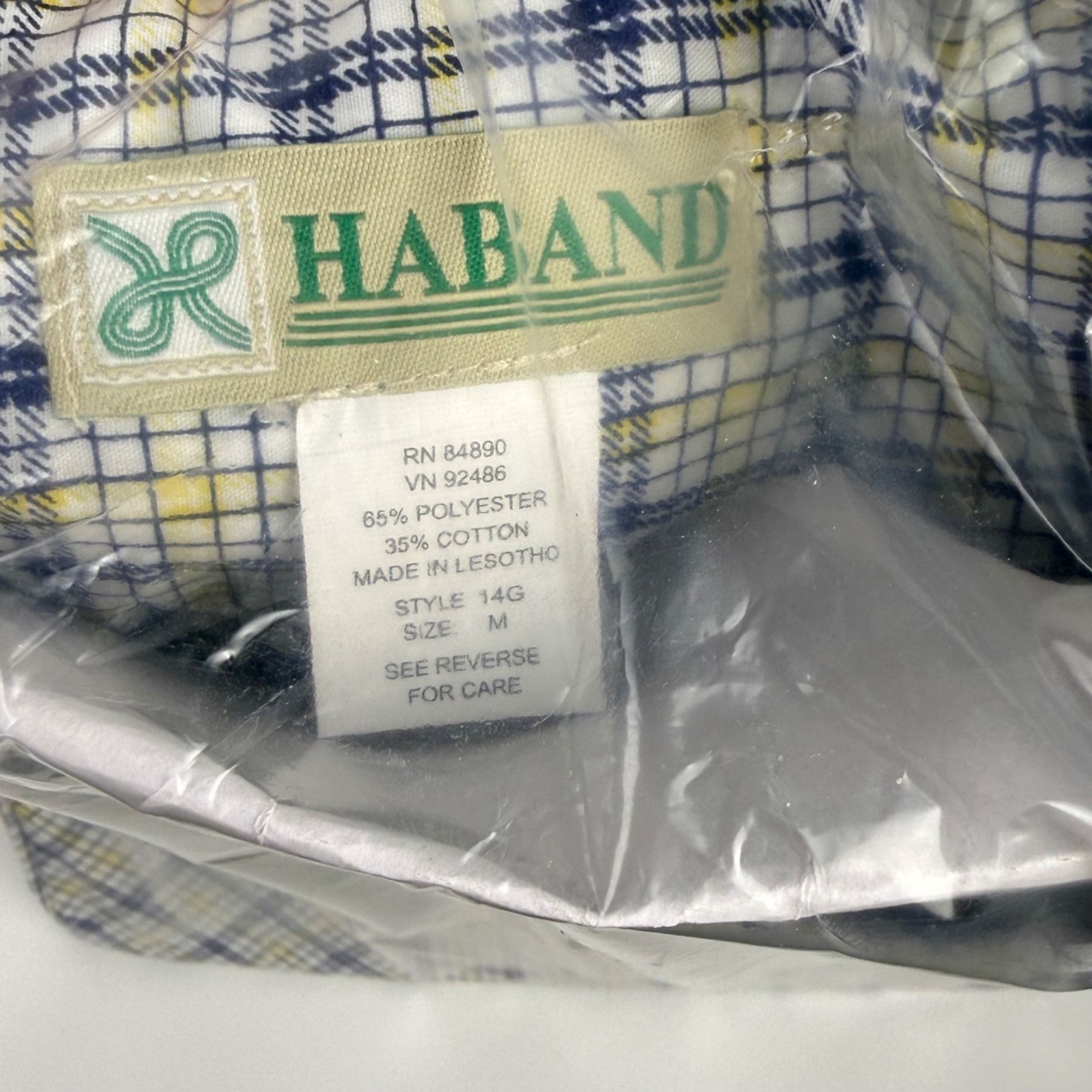 Haband Haband Men's Blue Plaid Short-Sleeve Button-Down Shirt Size Size US M / EU 48-50 / 2 - 2 Thumbnail