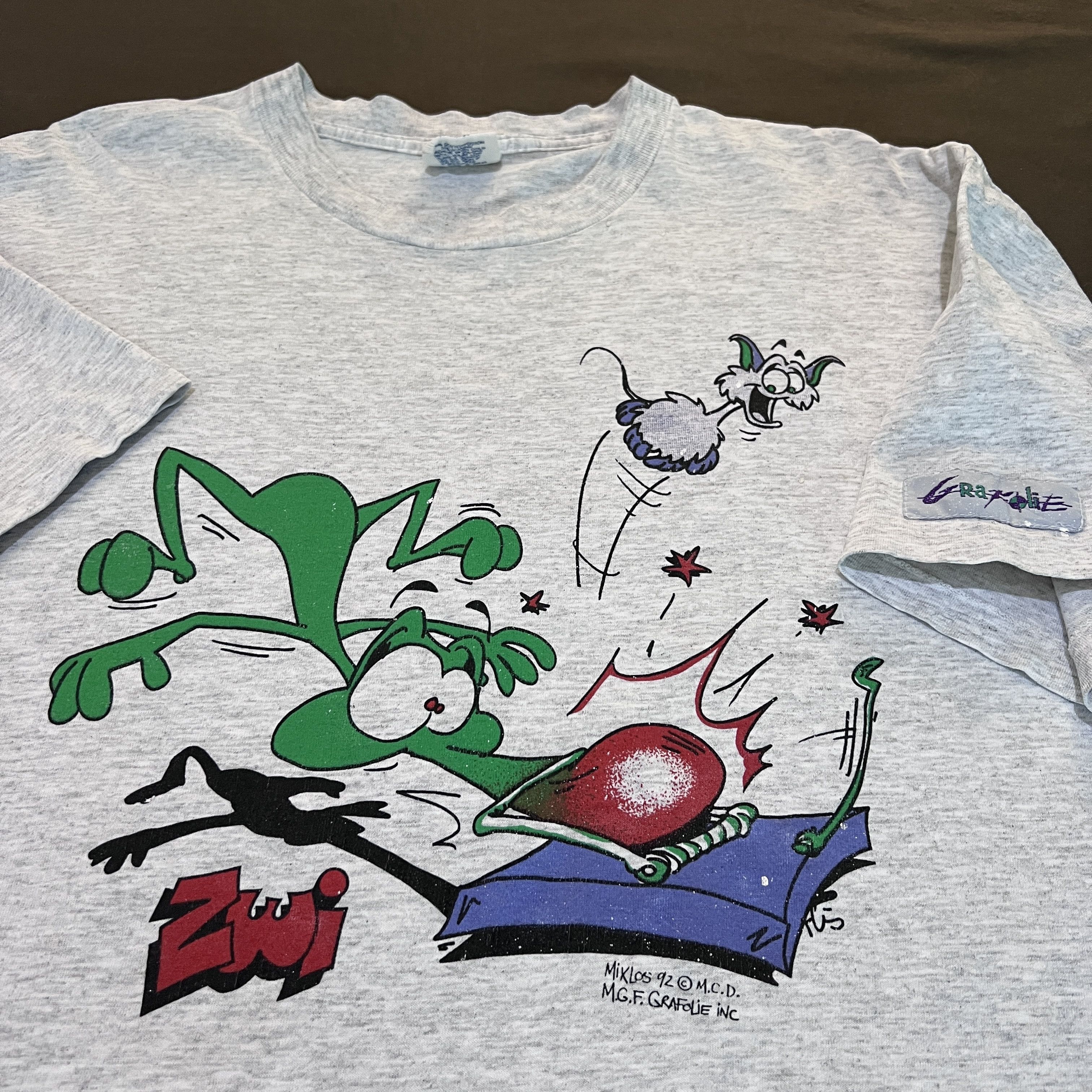 Vintage Vintage 90s ZWI Cartoon comic Graphic Tee XL Funny Size US XL / EU 56 / 4 - 1 Thumbnail