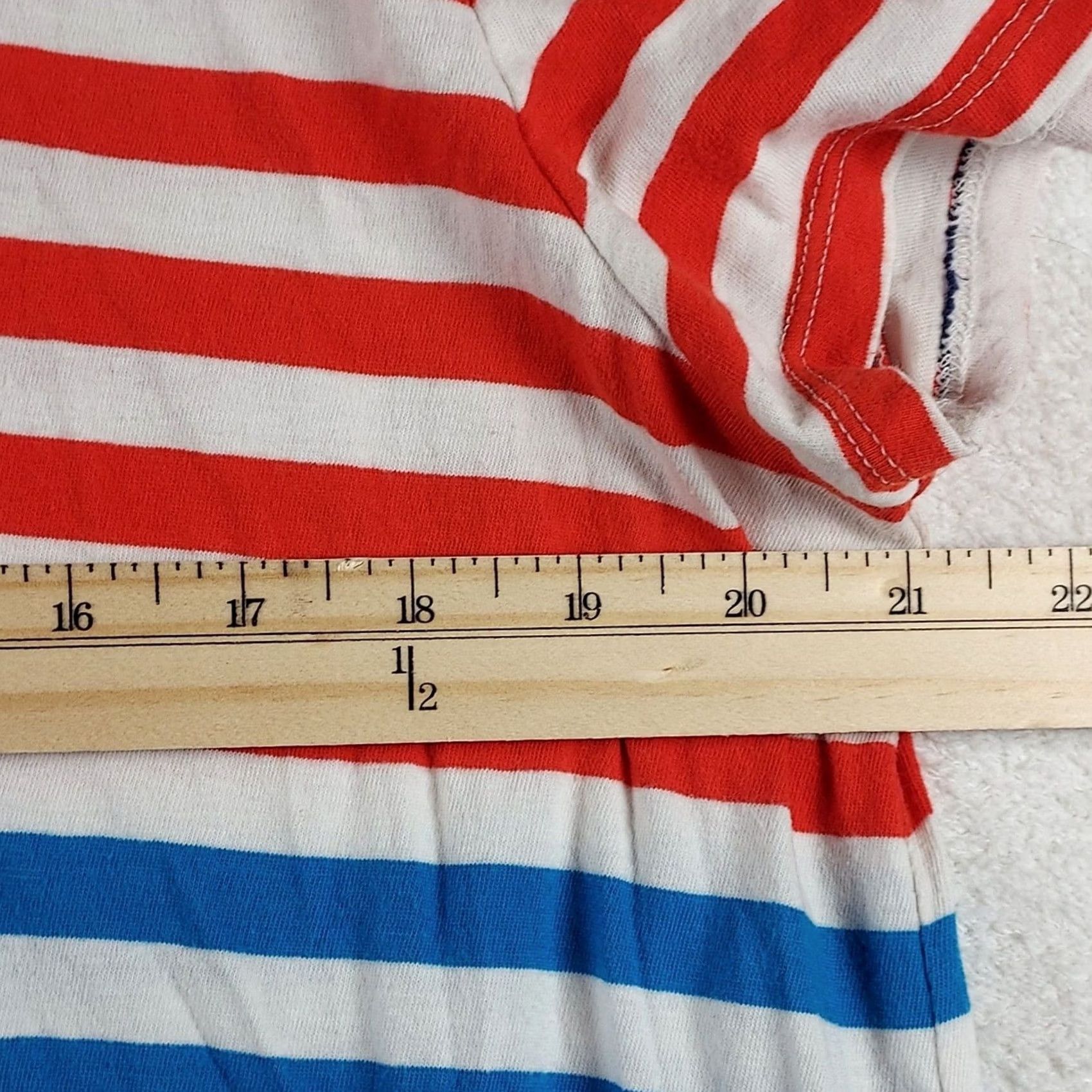 J.Crew J.Crew Womens XL Striped T-Shirt Dress Short Sleeve Casual Red White Blue Multicolor Cotton Dress T-Shirt Womens XL Short Dress Size XL / US 12-14 / IT 48-50 - 5 Thumbnail