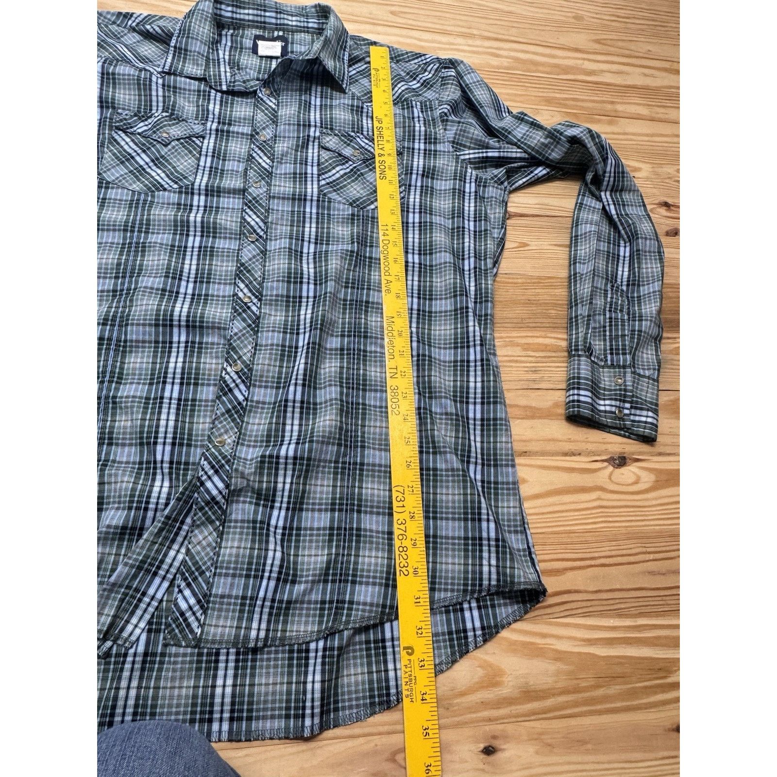 Wrangler Wrangler Western Shirt Men's Size 2XT Pearl Snap Plaid Size US XXL / EU 58 / 5 - 7 Thumbnail
