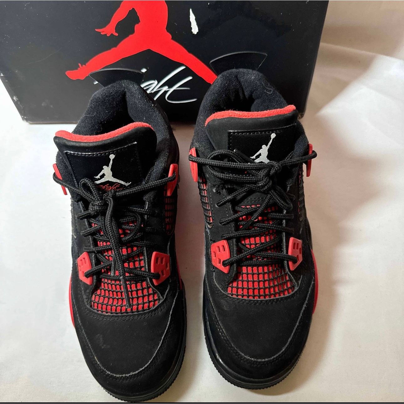 Jordan Brand × Nike Size 5 - Nike Air Jordan 4 Retro GS Red Thunder Men's Shoes Size US 5 / EU 37 - 4 Thumbnail