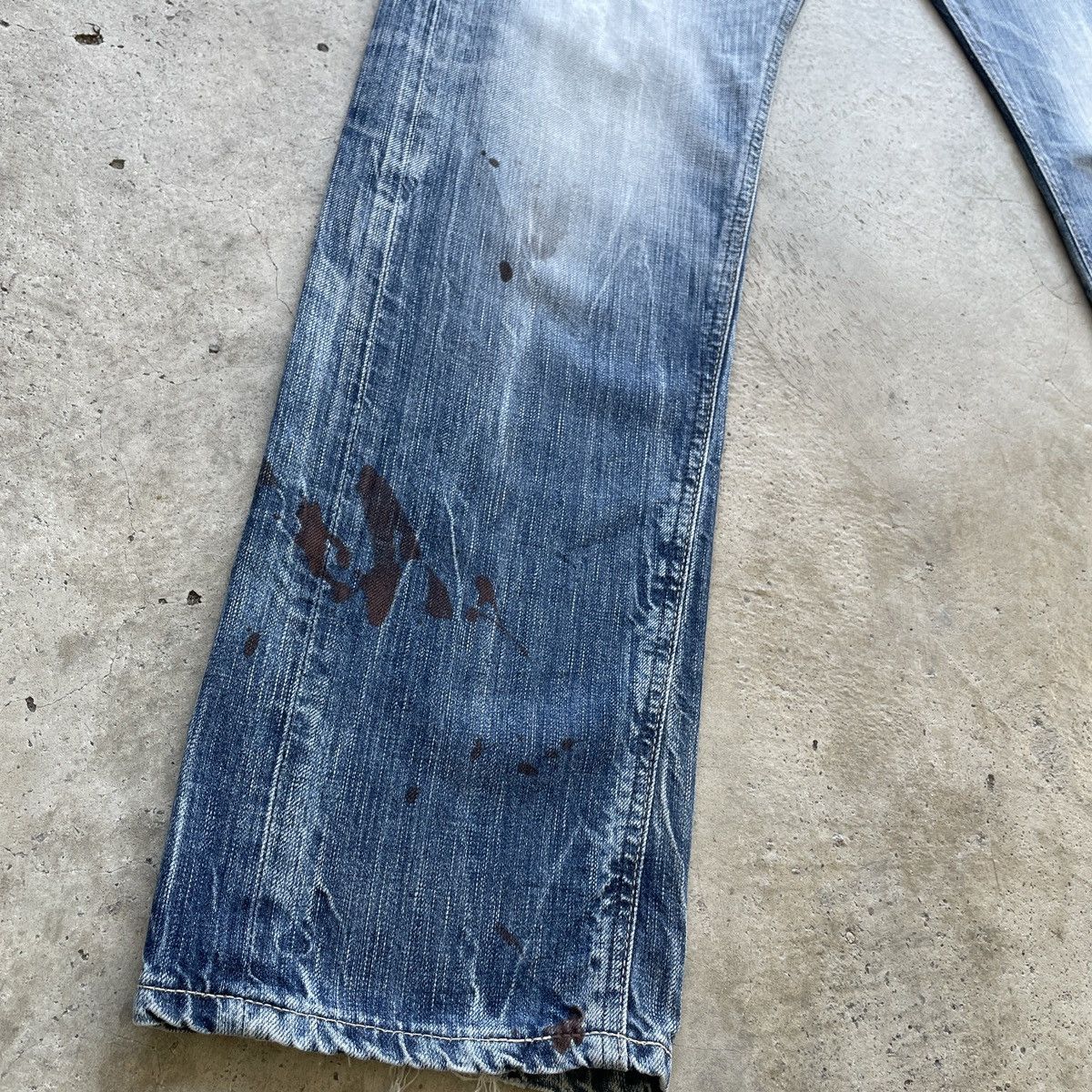 Edwin Vintage Edwin 503 Distressed Jeans Faded Denim Pants W32 Size US 32 / EU 48 - 10 Thumbnail