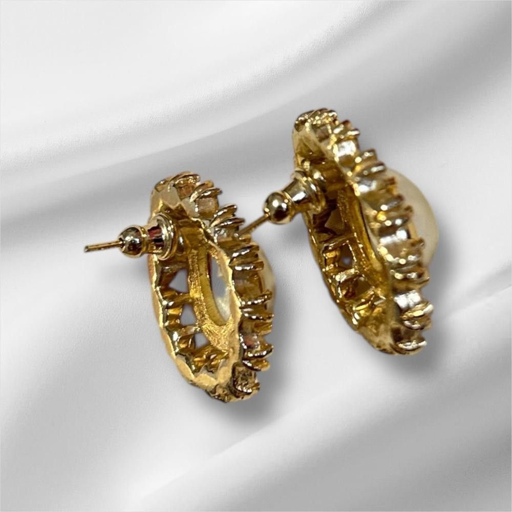 Designer Elegant Gold and Pearl Earrings Size ONE SIZE - 3 Thumbnail