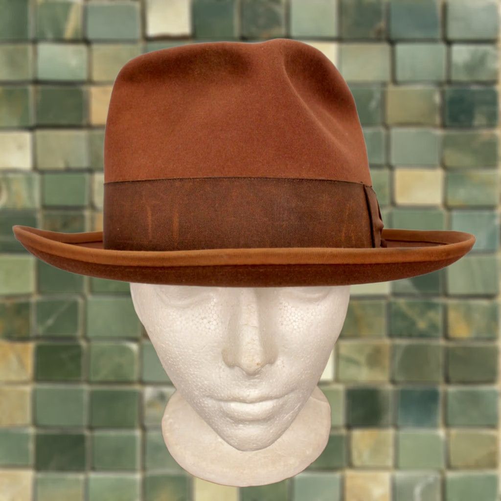 Stetson VINTAGE Stetson Hat Brown 1950s 70s Stetsonian Size 6 7/8 Mens Size ONE SIZE - 1 Thumbnail