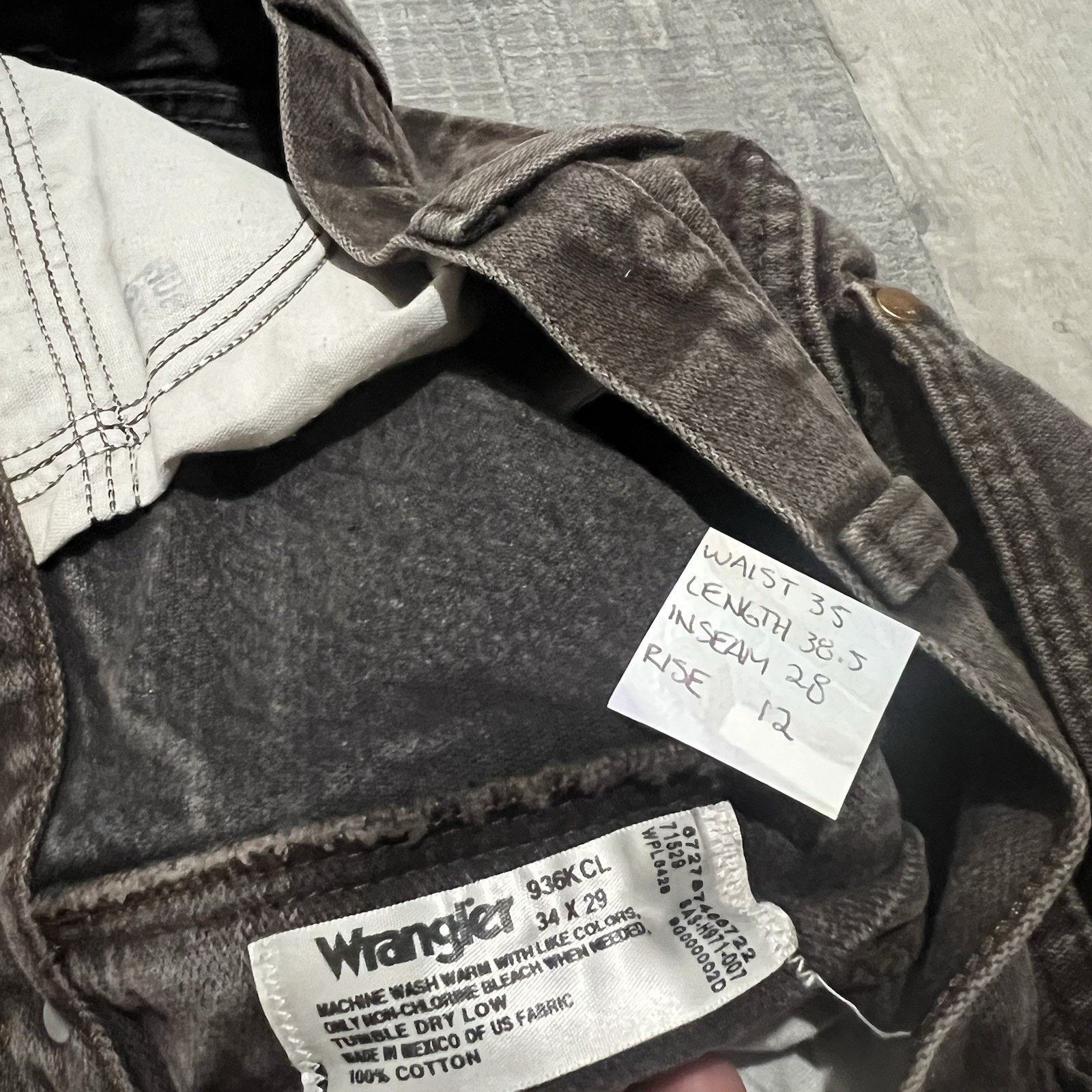 Wrangler VTG Wrangler Brown Denim Cowboy Jeans Straight Leg Faded Y2K Size US 34 / EU 50 - 4 Thumbnail