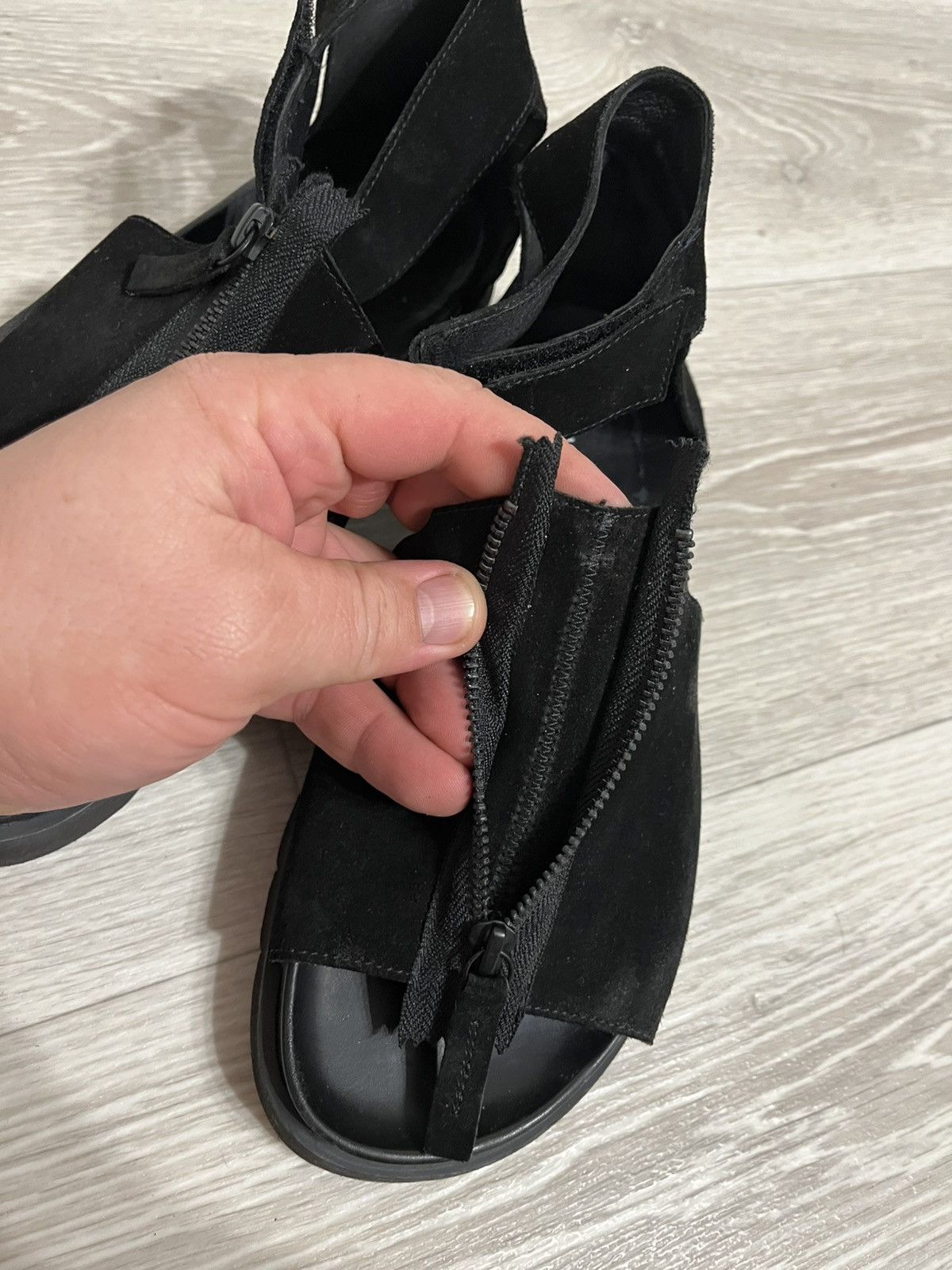 Rundholz Rundholz Woman’s Gladiators Sandals Black Leather Suede US9 Size US 9 / IT 39 - 8 Thumbnail