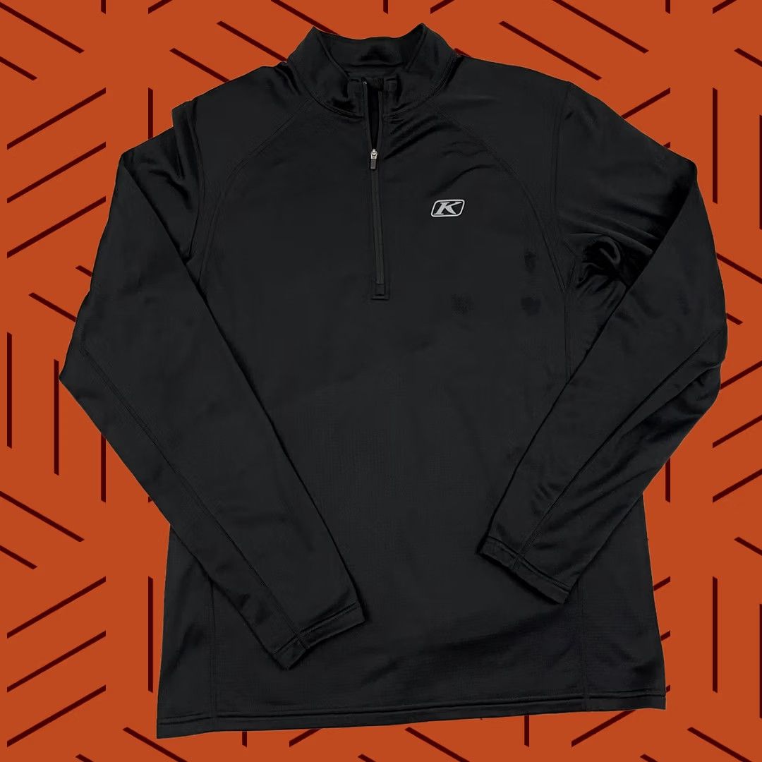 Vintage Klim Defender Pullover Mens M Black Fleece Lined Quarter Zip Active Sweatshirt Size US M / EU 48-50 / 2 - 1 Thumbnail