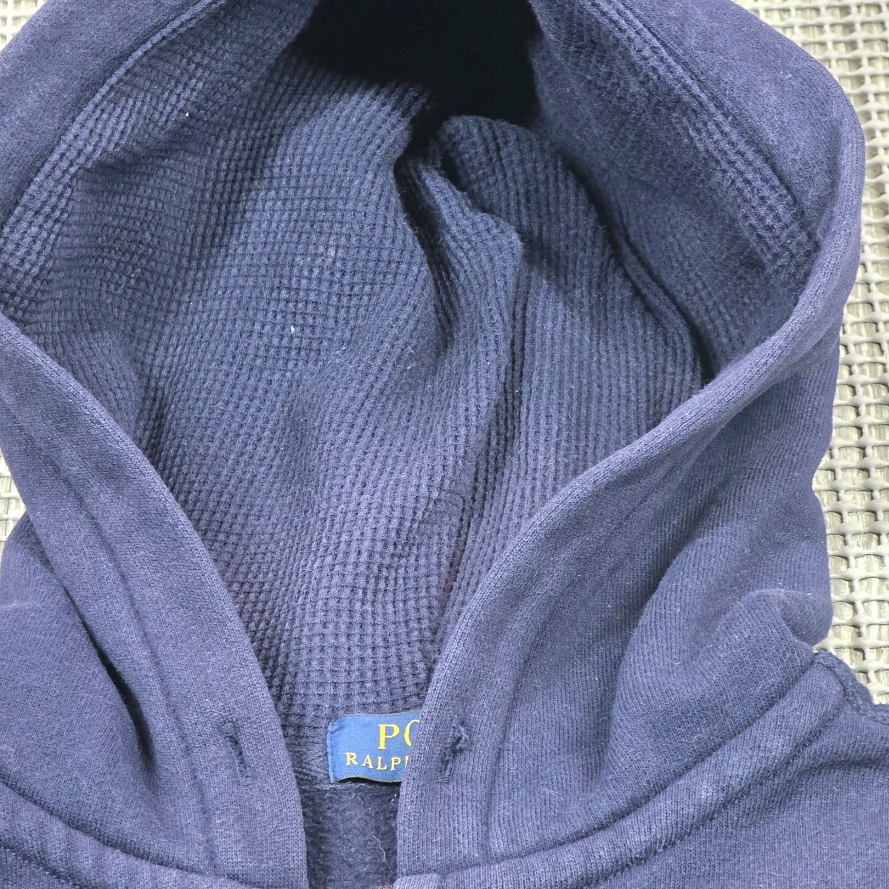 Polo Ralph Lauren VINTAGE Polo Ralph Lauren Men's Blue Full Zip Hoodie Jacket L Heavyweight Yellow Pony Hoodie Full Zip Zipper Pockets 90s Classic Designer Mens Size US L / EU 52-54 / 3 - 7 Thumbnail