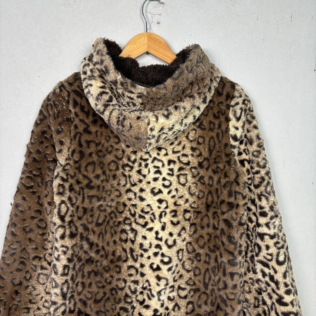 Beauty Beast Vintage Reversible Leopard Faux Fur Fleece Jacket Hoodie Size US M / EU 48-50 / 2 - 6 Thumbnail