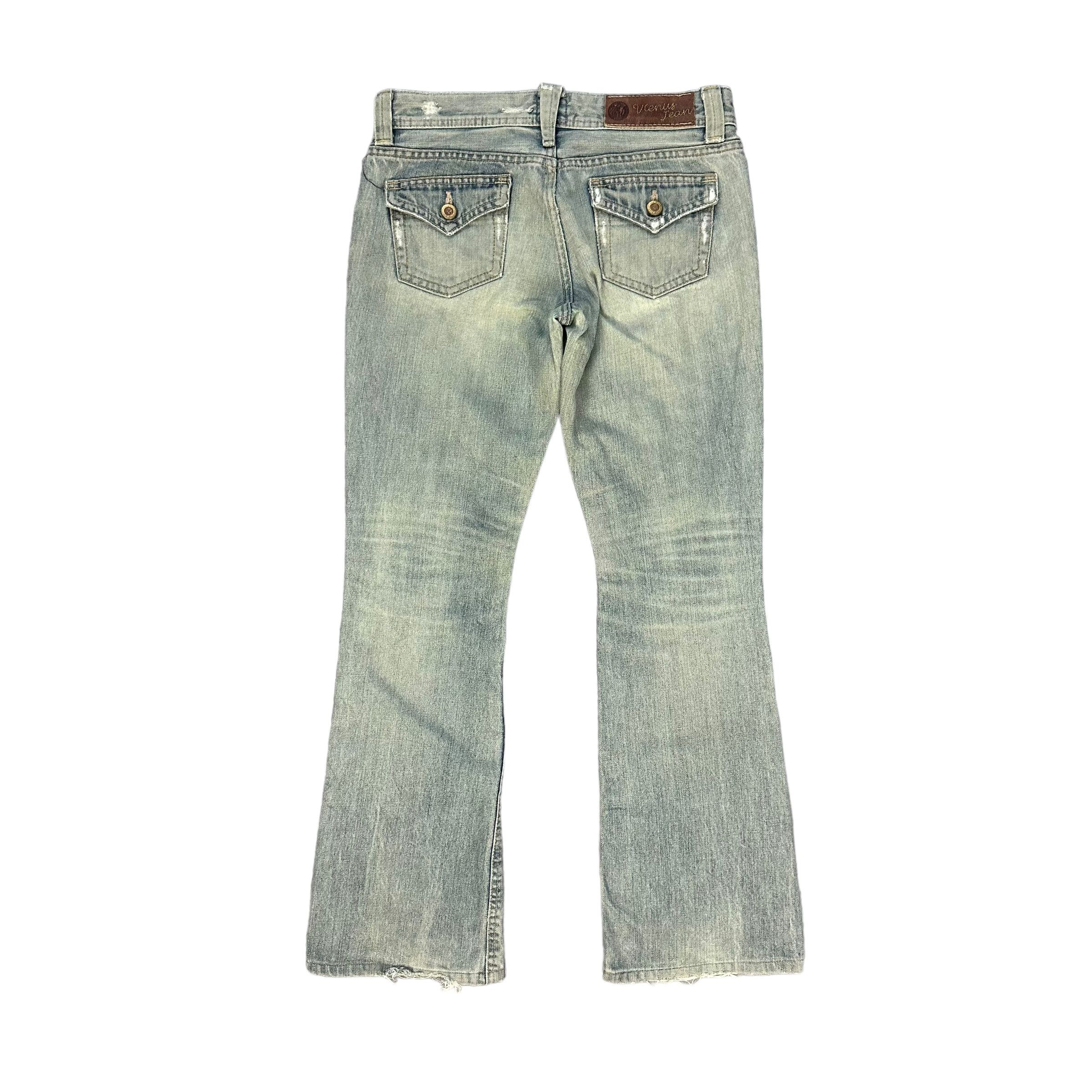 Edwin VIENUS JEANS EDWIN RUSTY DISTRESS FLARE JEANS #8865-032 Size 31" - 12 Thumbnail