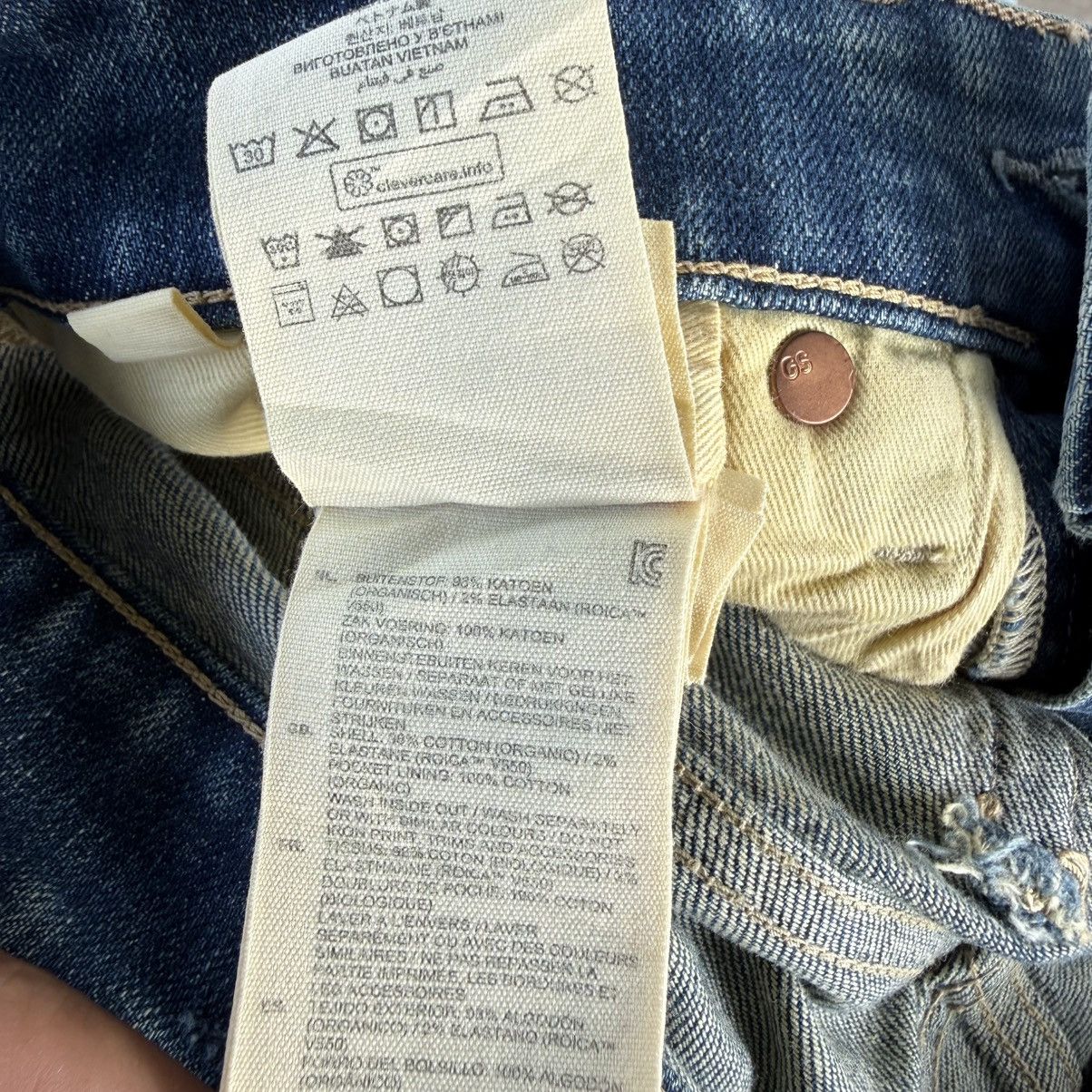 G-Star W29x29.5 Vintage G Star Button Fly Faded Ripped Denim Jean Size US 29 - 17 Thumbnail