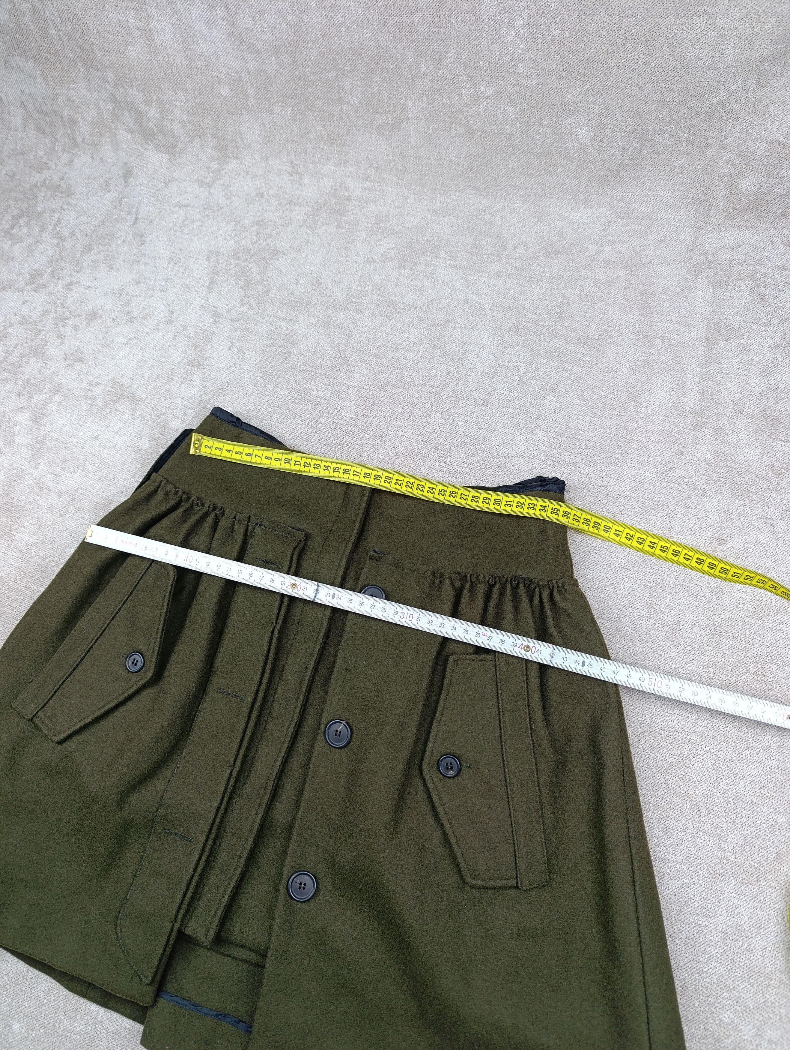 Miu Miu MIU-MIU CHOPPY WOOL PLEATED DARK GREENISH BROWN SKIRT Size 25" / US 0 / IT 36 - 8 Thumbnail