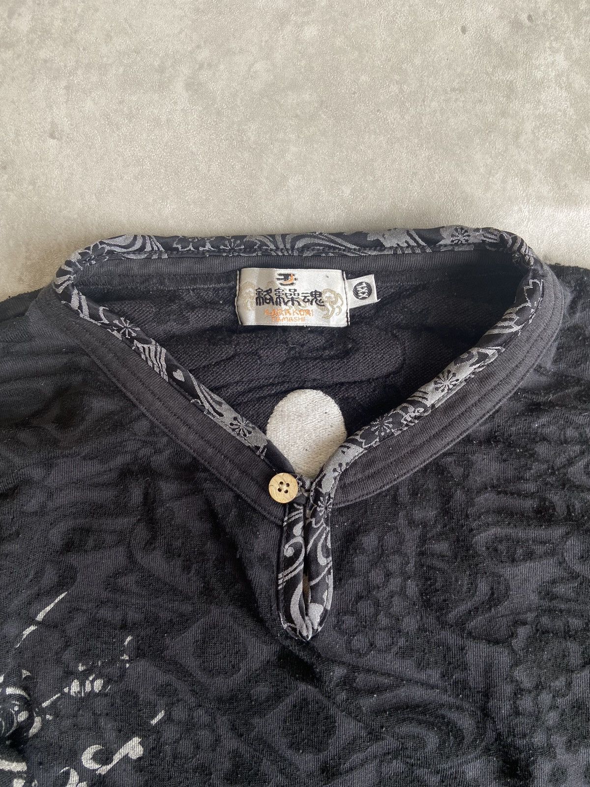 Japanese Brand Karakuri Tamashi Flower Sukajan Long Sleeve Size US XXL / EU 58 / 5 - 5 Thumbnail