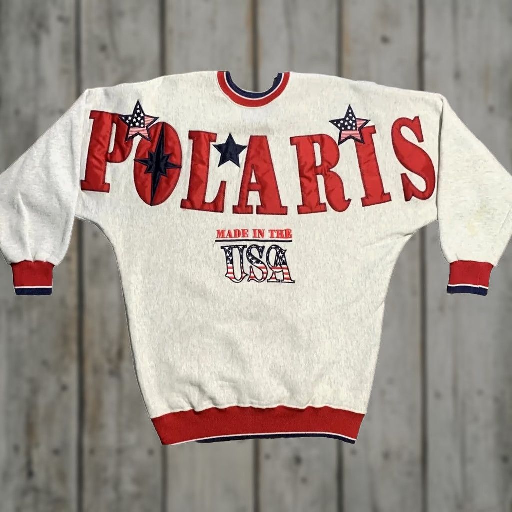 Vintage Vtg Polaris Indy XCR Snowmobile Racing Crewneck Sweatshirt Mens Large Gray Crew Neck Sweatshirt Mens Large Polaris Snowmobile Vintage Cat Theme Size US L / EU 52-54 / 3 - 1 Thumbnail