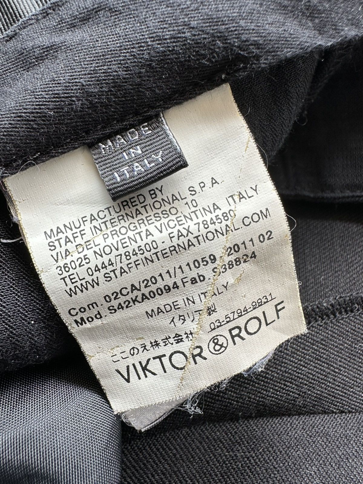 Viktor & Rolf 2011FW Victor & Rolf Monsieur wool black pants Size US 32 / EU 48 - 10 Thumbnail
