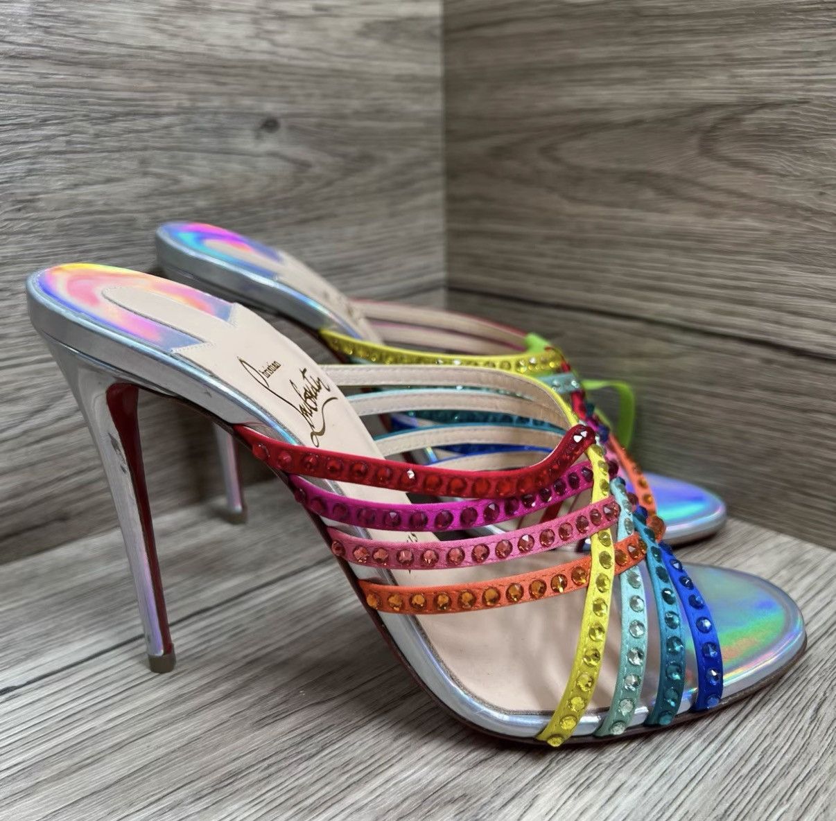 Christian Louboutin Christian Louboutin Colored Diamond High Heels J41 Size US 6.5 / IT 36.5 - 3 Thumbnail