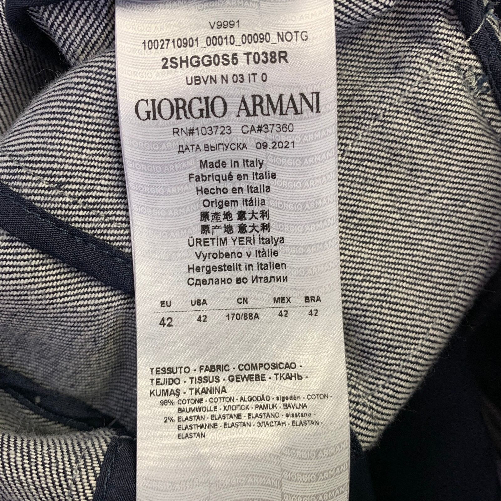 Giorgio Armani GIORGIO ARMANI Size 6 Indigo Denim Military Jacket Size M / US 6-8 / IT 42-44 - 7 Thumbnail