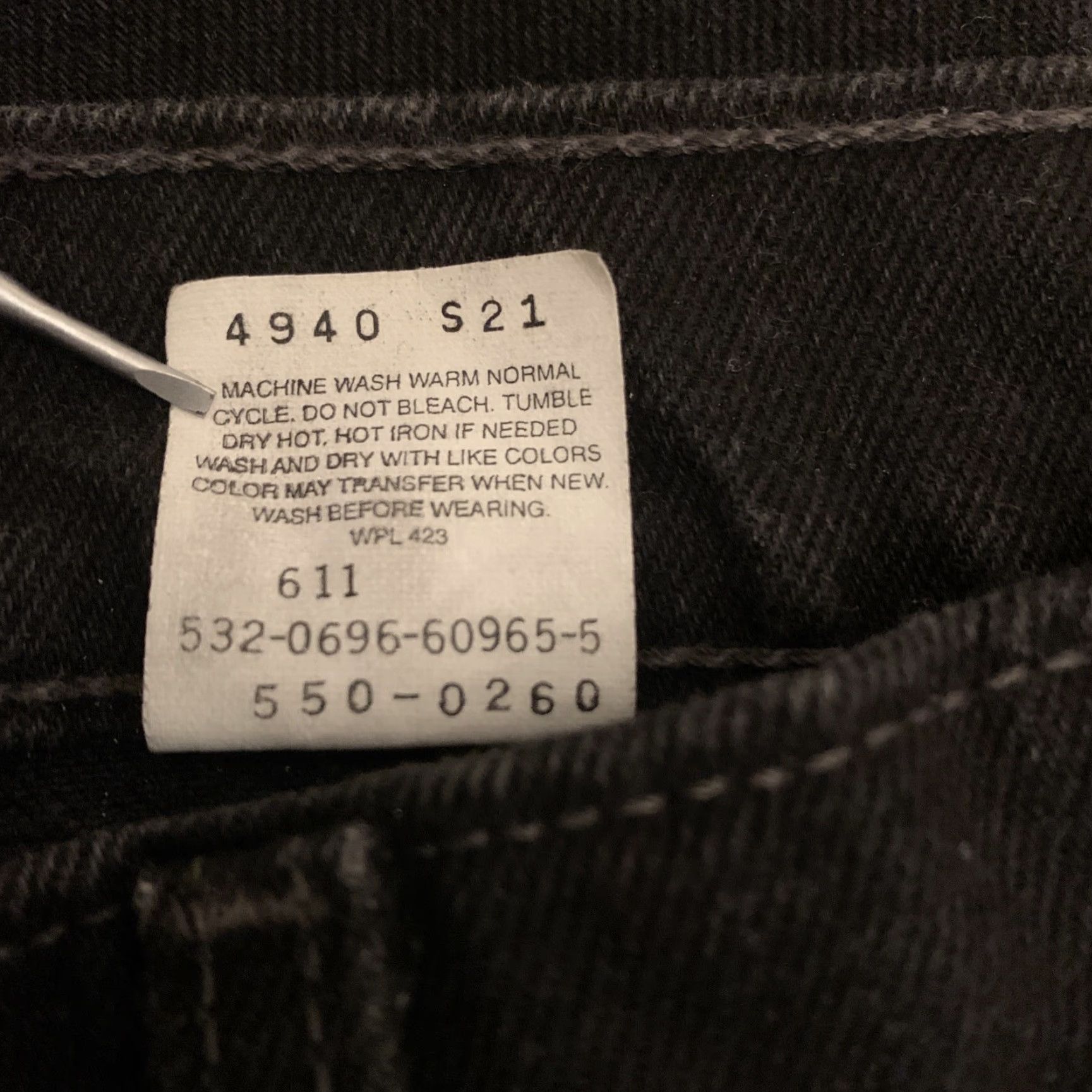 Levi's VINTAGE Levi's Jeans 550 Relaxed Tapered Fit - USA Made, 32x29, Black Denim, Men's Regular, 1990s Theme Size US 32 / EU 48 - 7 Thumbnail
