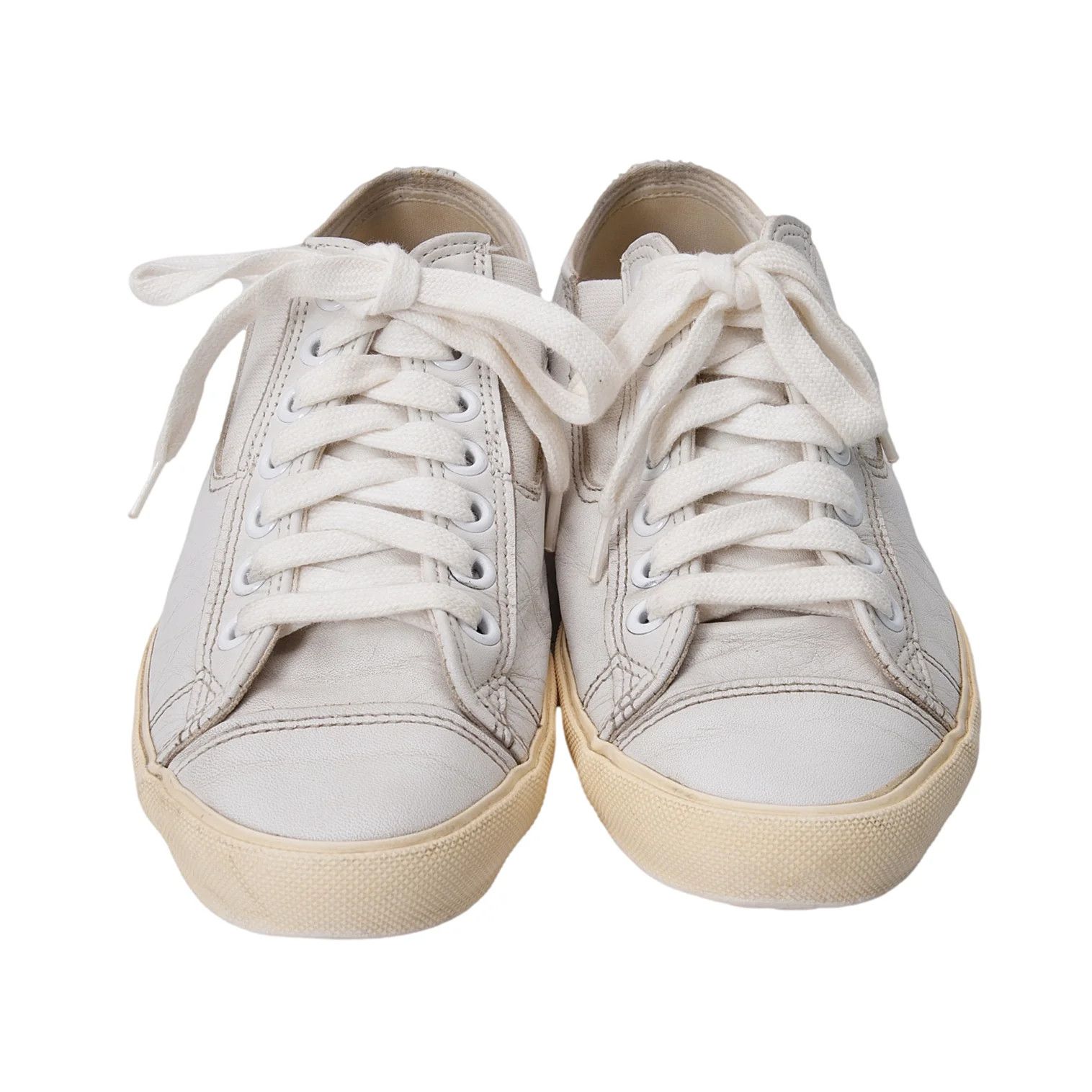Yohji Yamamoto Yohji Yamamoto Low-Cut Leather Sneakers White Size US 9 / EU 42 - 2 Thumbnail