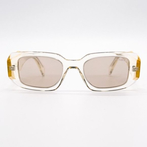 Prada NEW PRADA PR17WS 19X30N SQUARE YELLOW WOMEN SUNGLASSES PRADA Size ONE SIZE - 4 Thumbnail