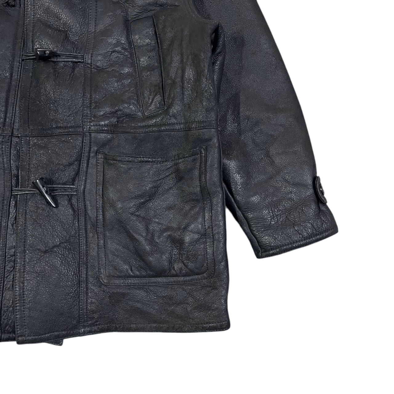 Leather Vintage Ulcolow Shearling Leather Duffle Coat Size US M / EU 48-50 / 2 - 4 Thumbnail