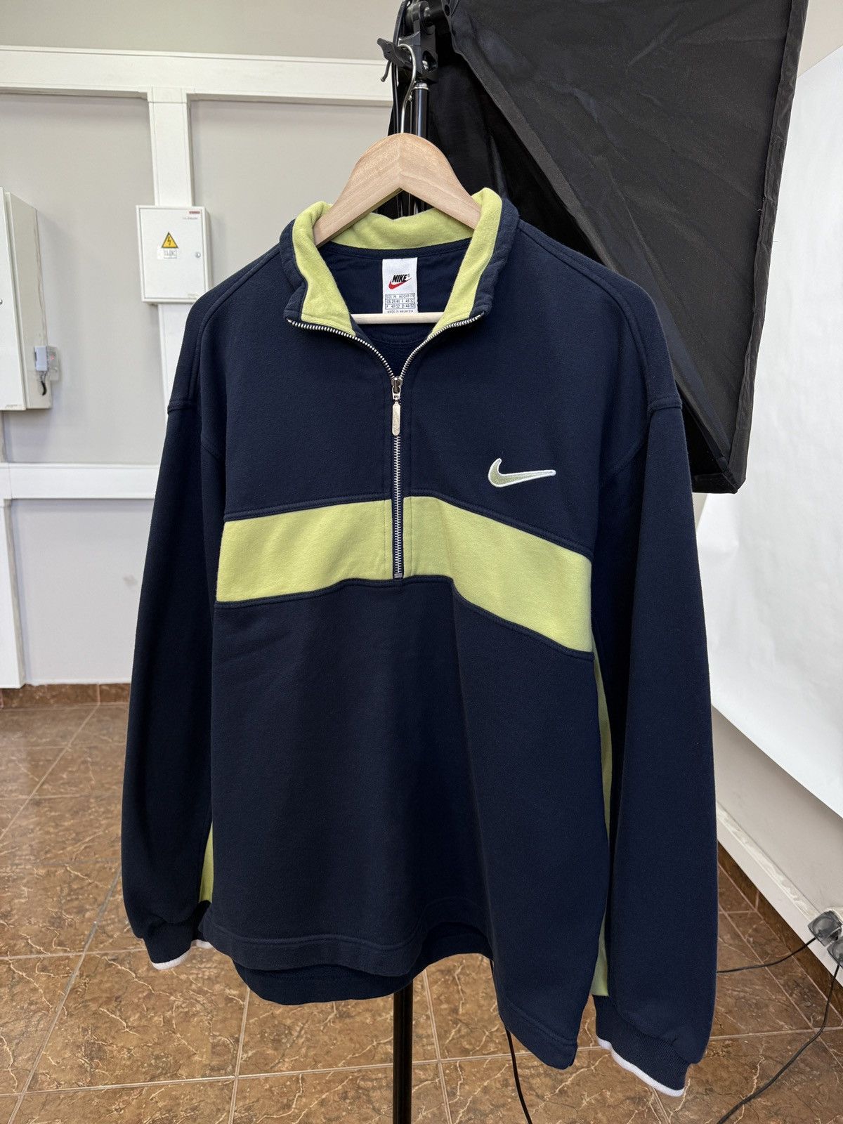 Nike 🇺🇸 Vintage 90s Nike Athletic 1/4 Zip Sweatshirt Rare Hype Y2K Size US M / EU 48-50 / 2 - 1 Thumbnail