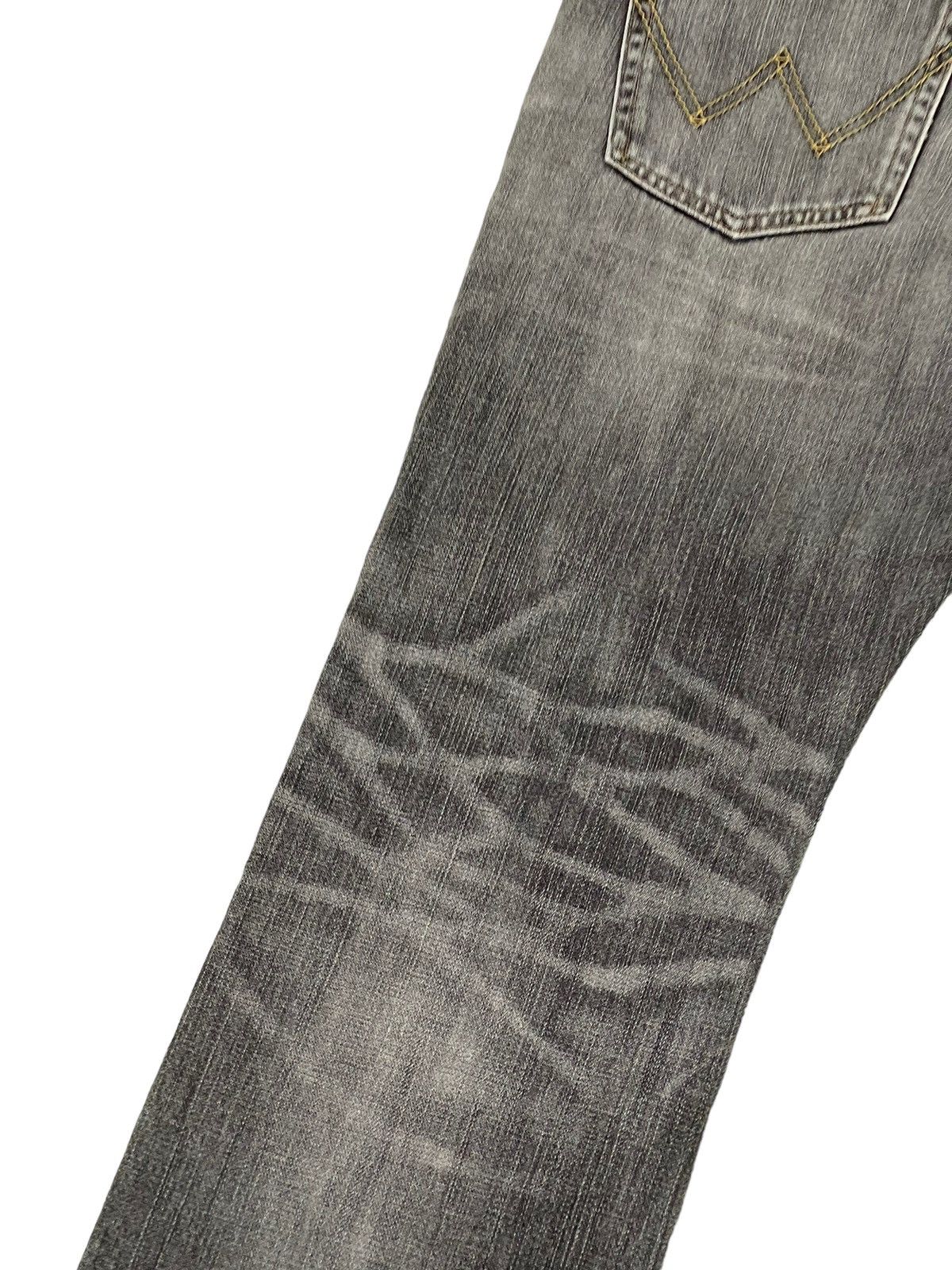 Japanese Brand Flare Jeans Wrangler Over Distress Denim Boot Cut 6🟦4 Size US 31 - 16 Thumbnail
