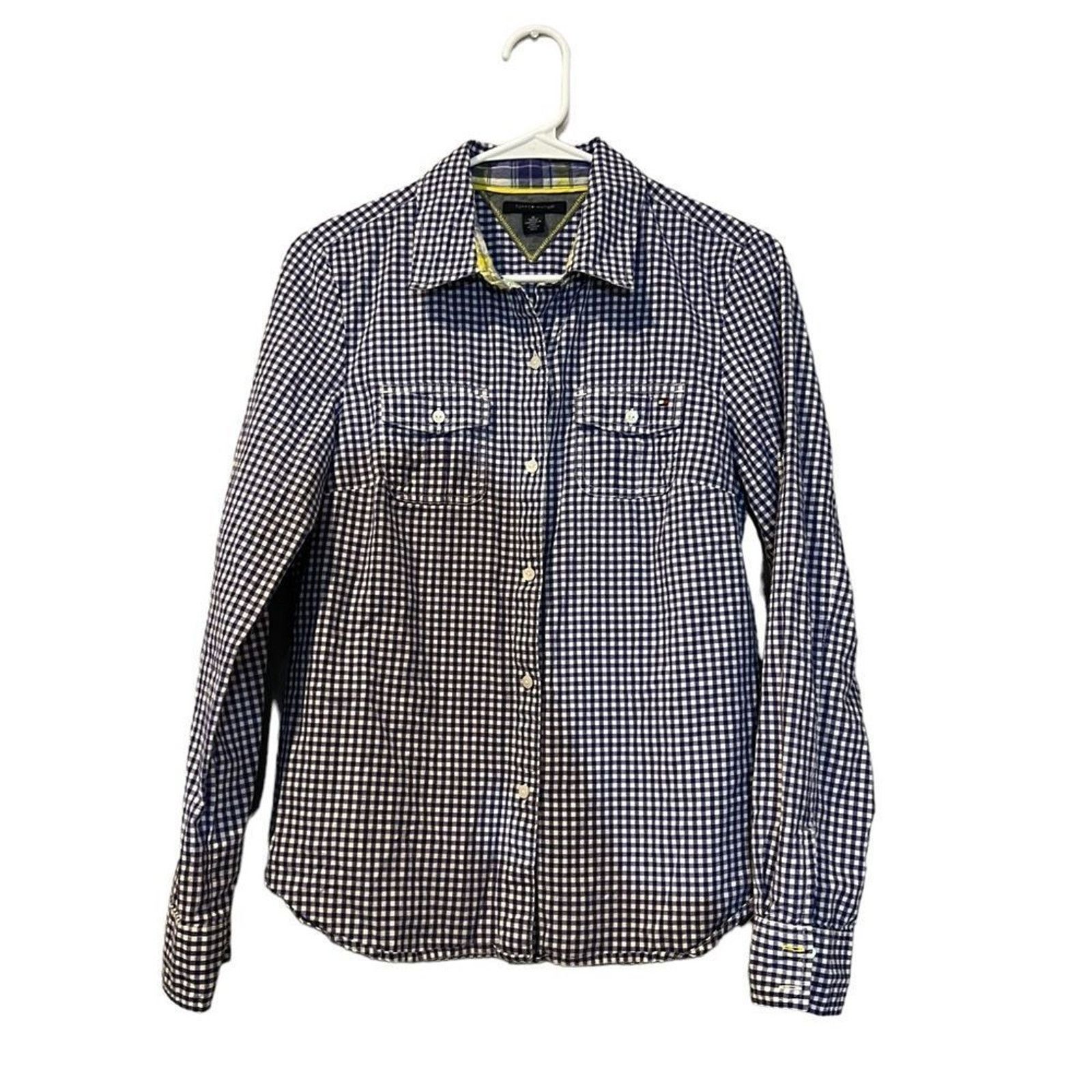 Tommy Hilfiger Tommy Hilfiger Button-Up Shirt Womens Medium Blue White Size M / US 6-8 / IT 42-44 - 2 Thumbnail